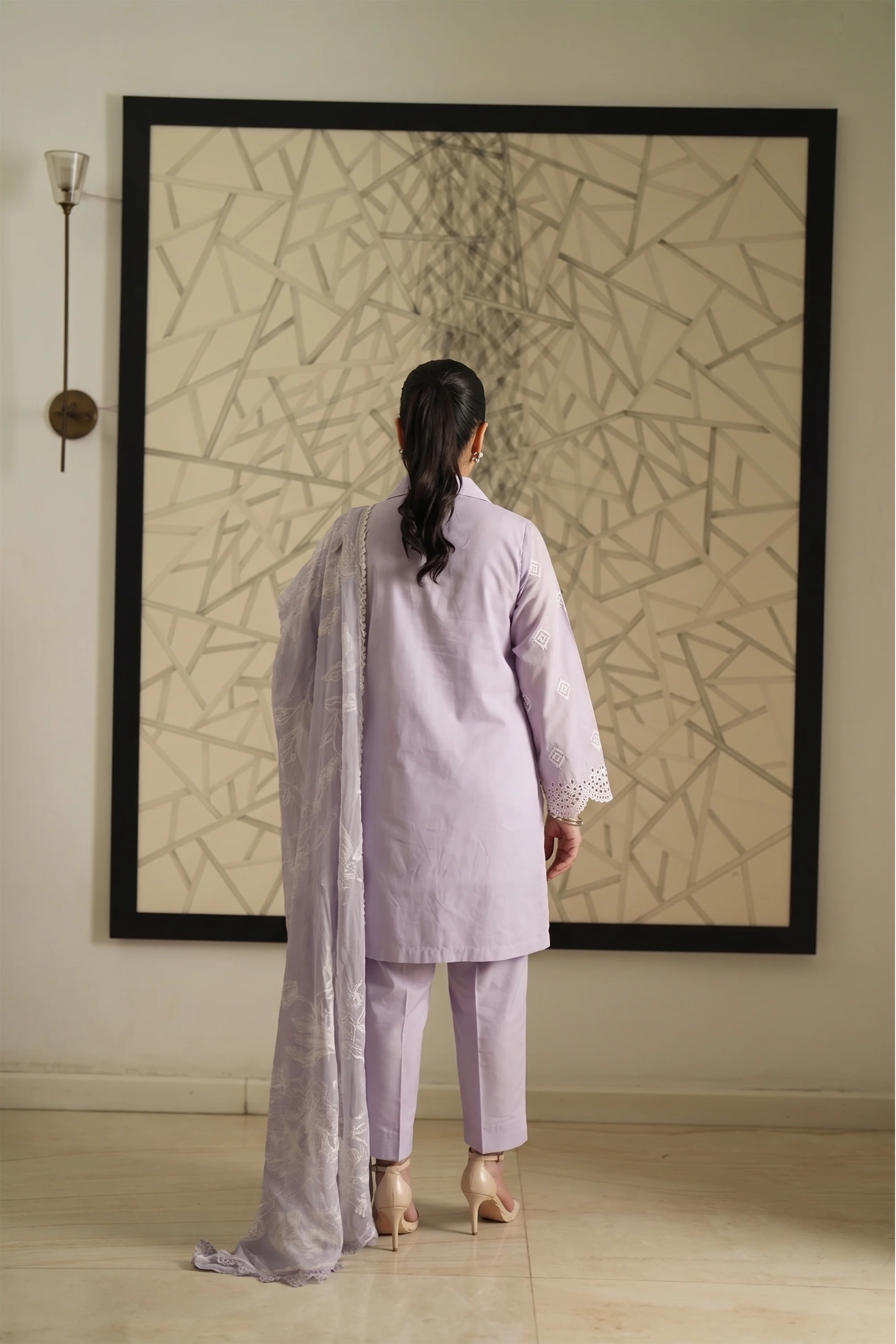 Amethyst Lilac - Luxury Lawn Suit - Image 3