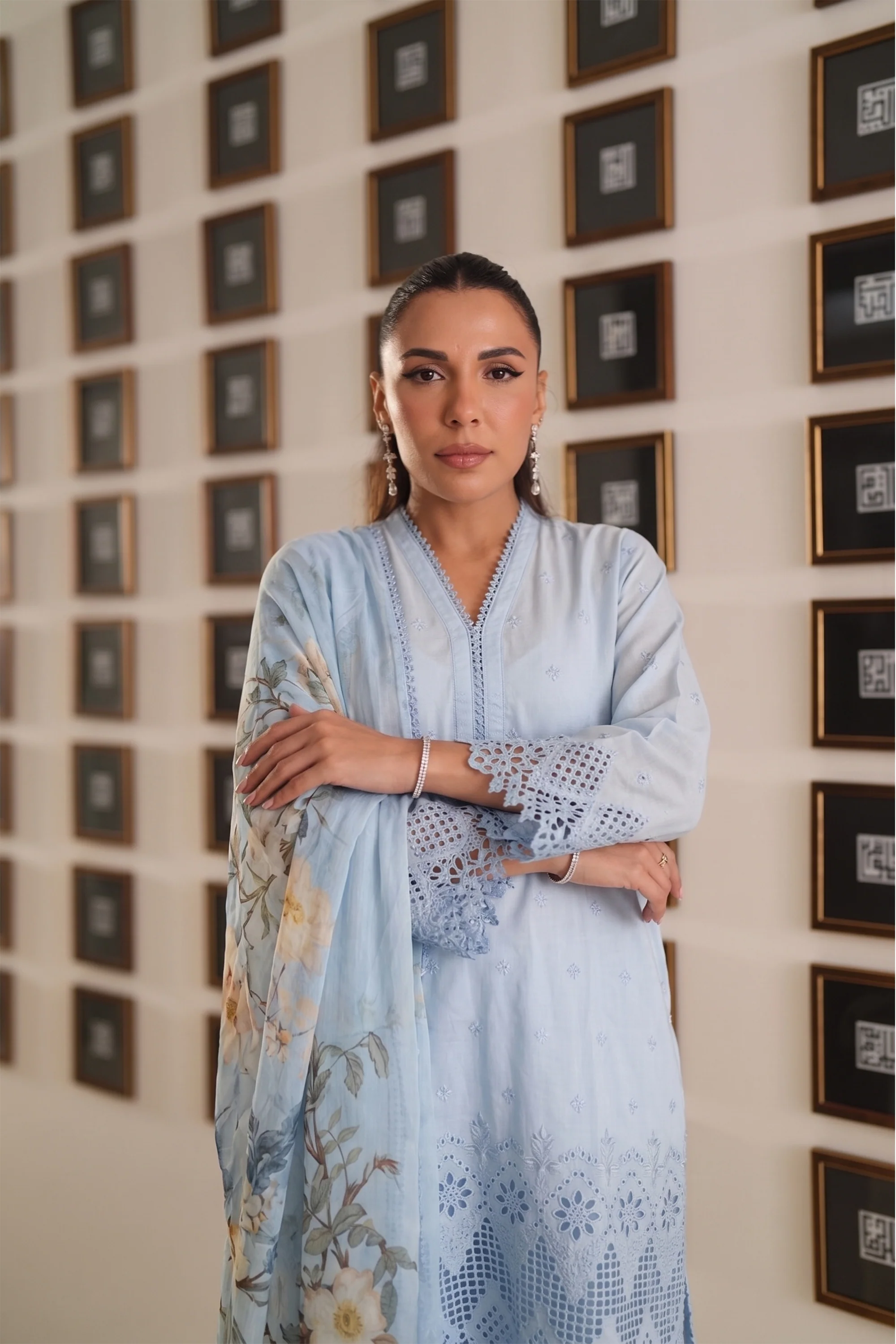 Azure Trellis - Luxury Lawn Suit - Image 5