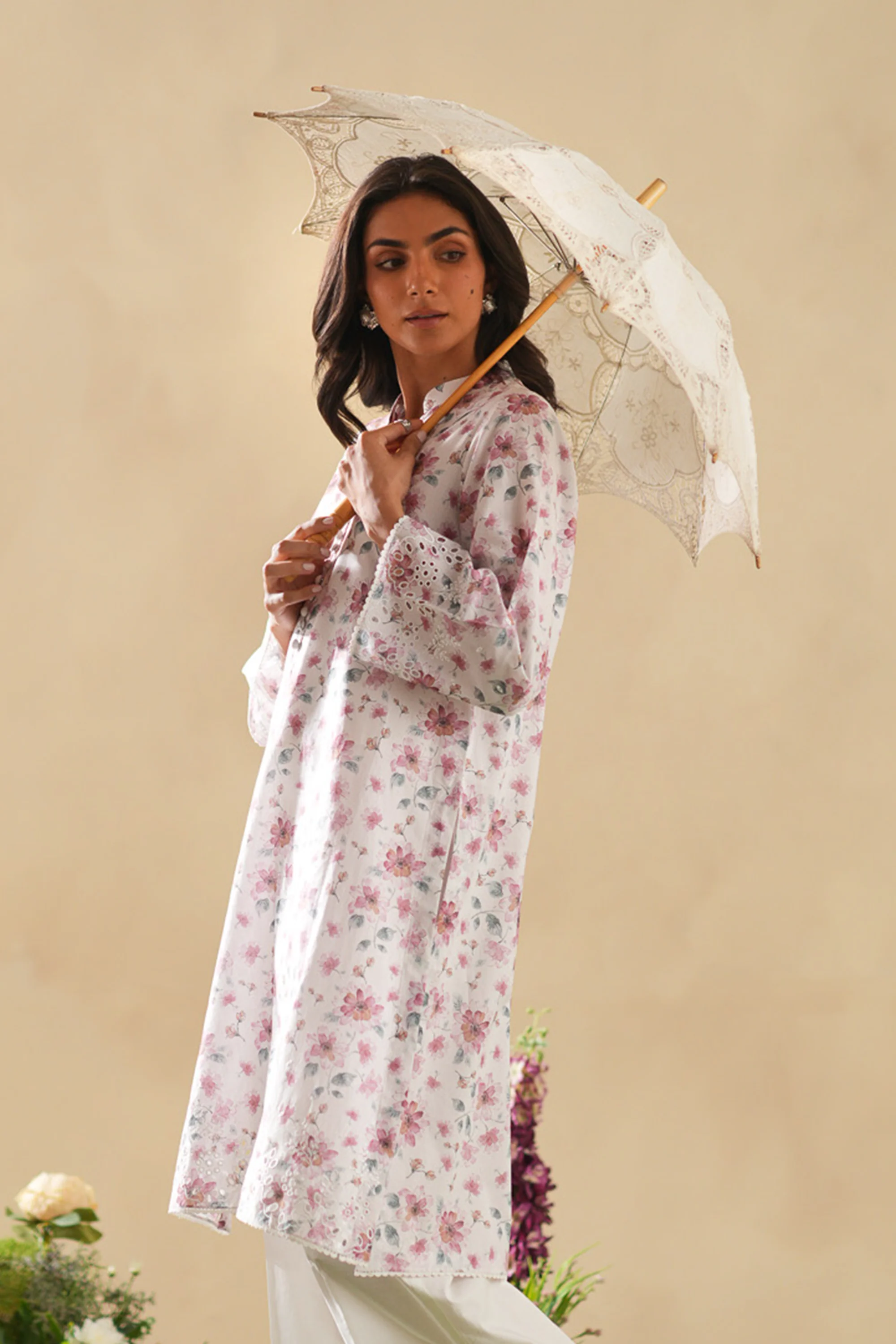Brocade Embroidered Kurta - Image 3