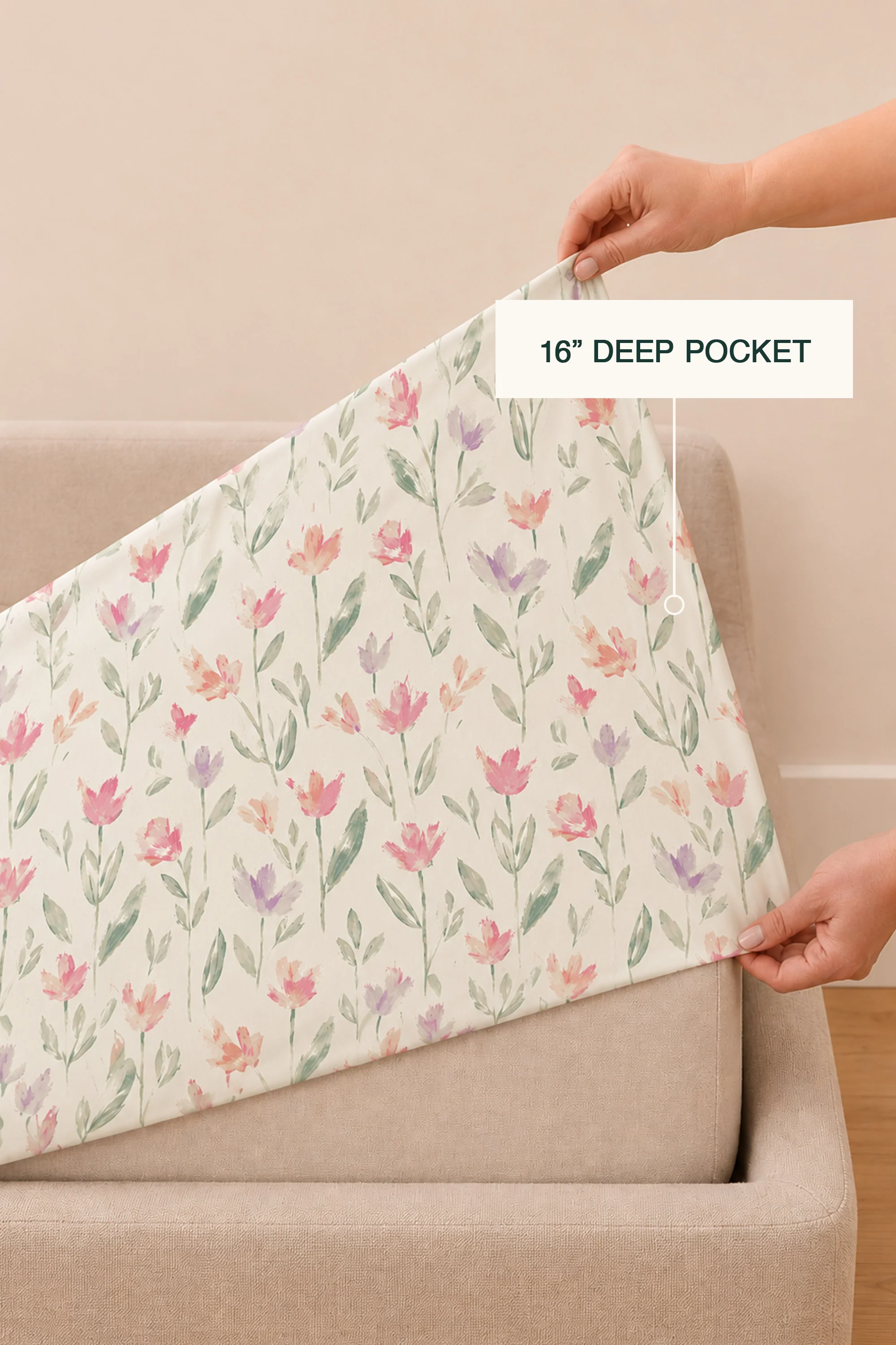 Cadence Percale Bed Sheet Set - Image 8