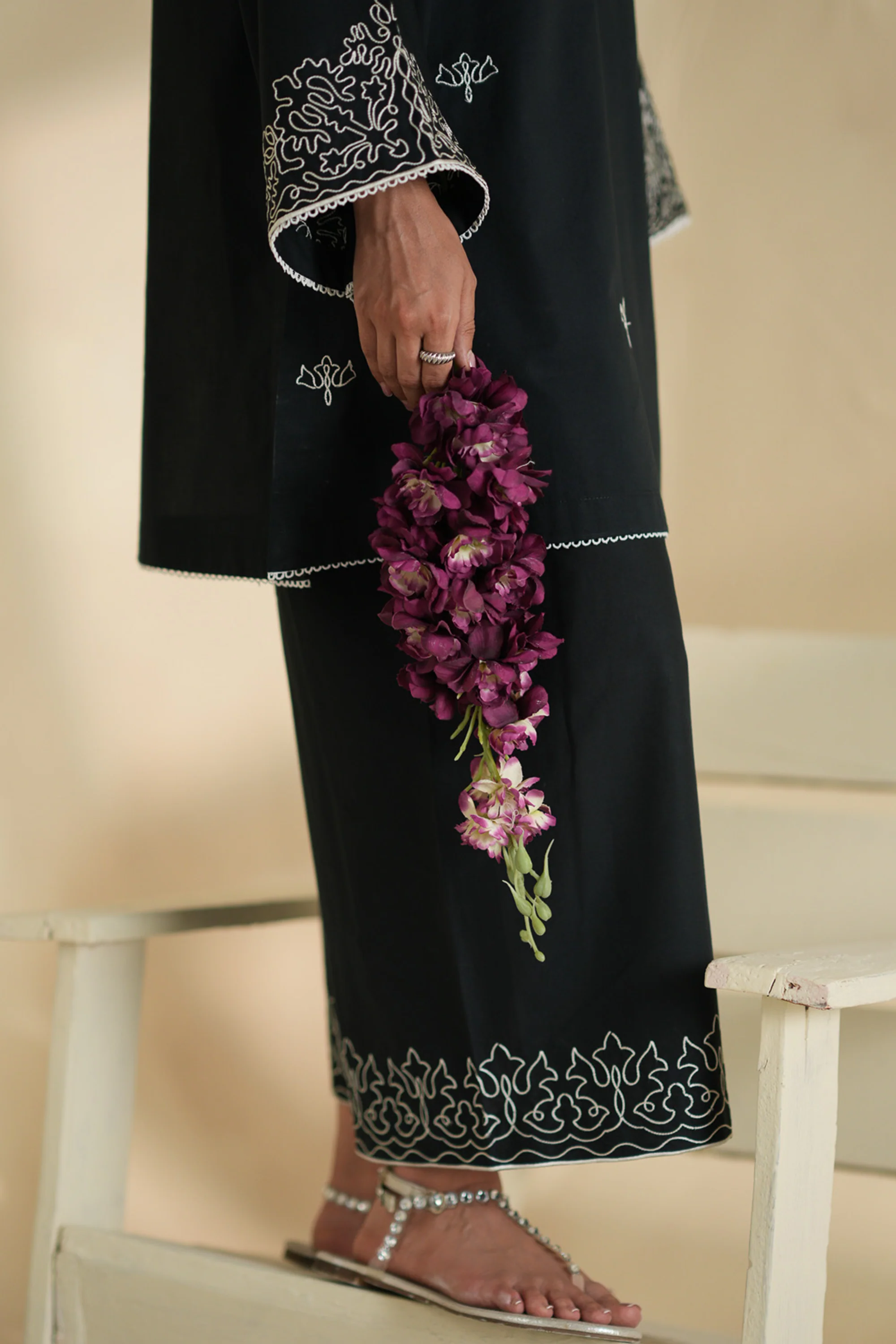 Chalk Trace Embroidered Co-ord Set - Image 5