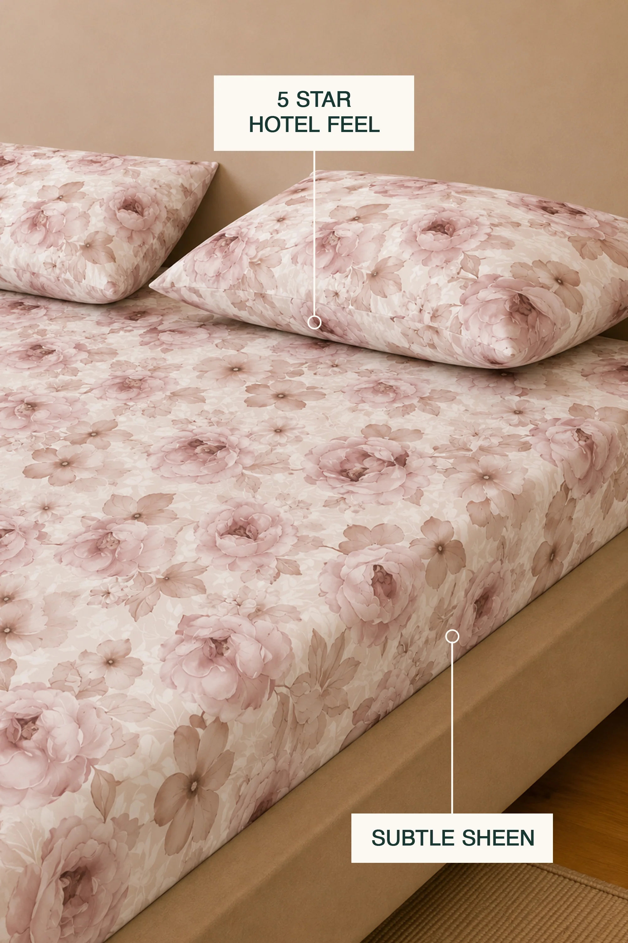 Clementine Sateen Bed Sheet Set - Image 7