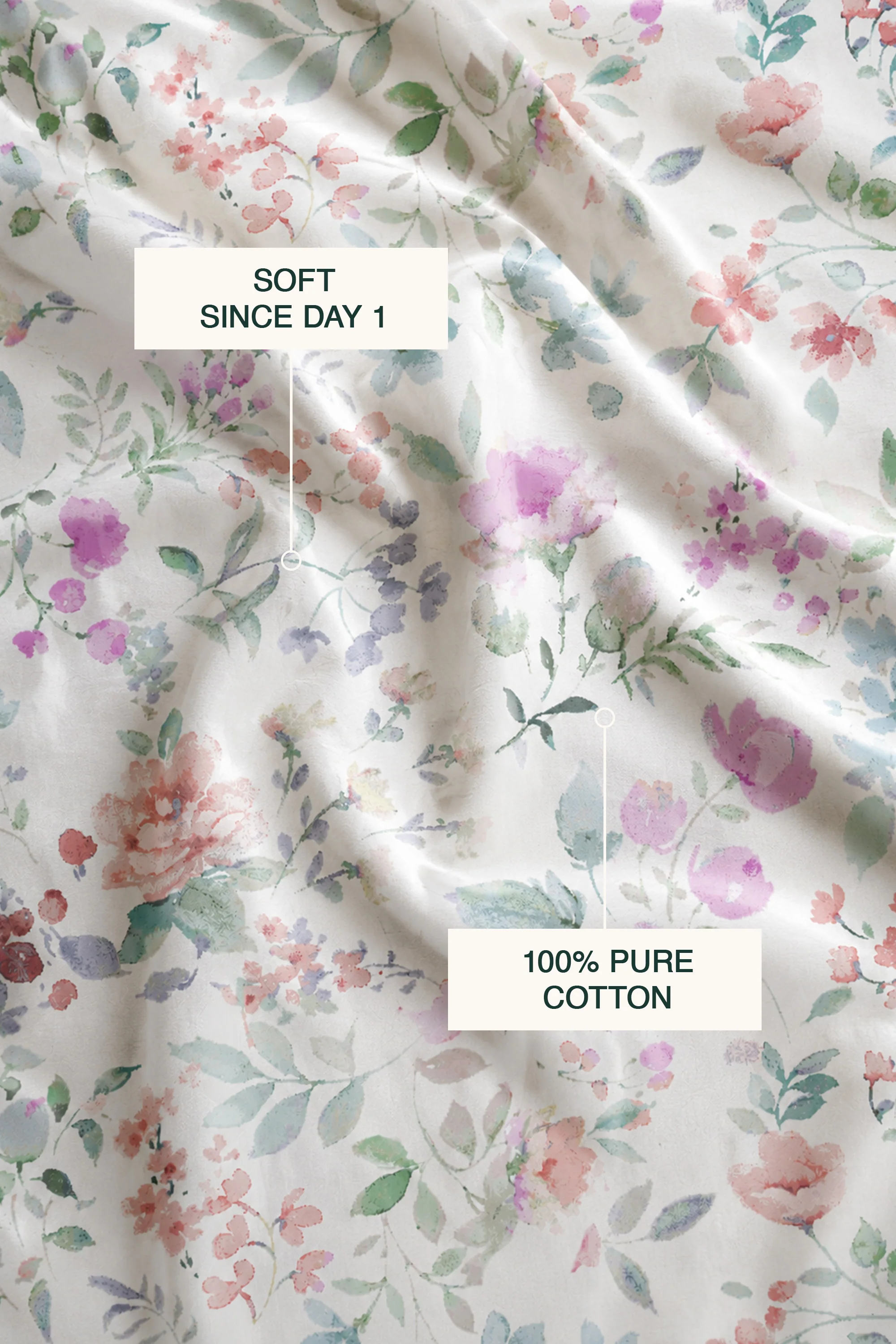 Dainty Vellum Sateen Bed Sheet Set - Image 3