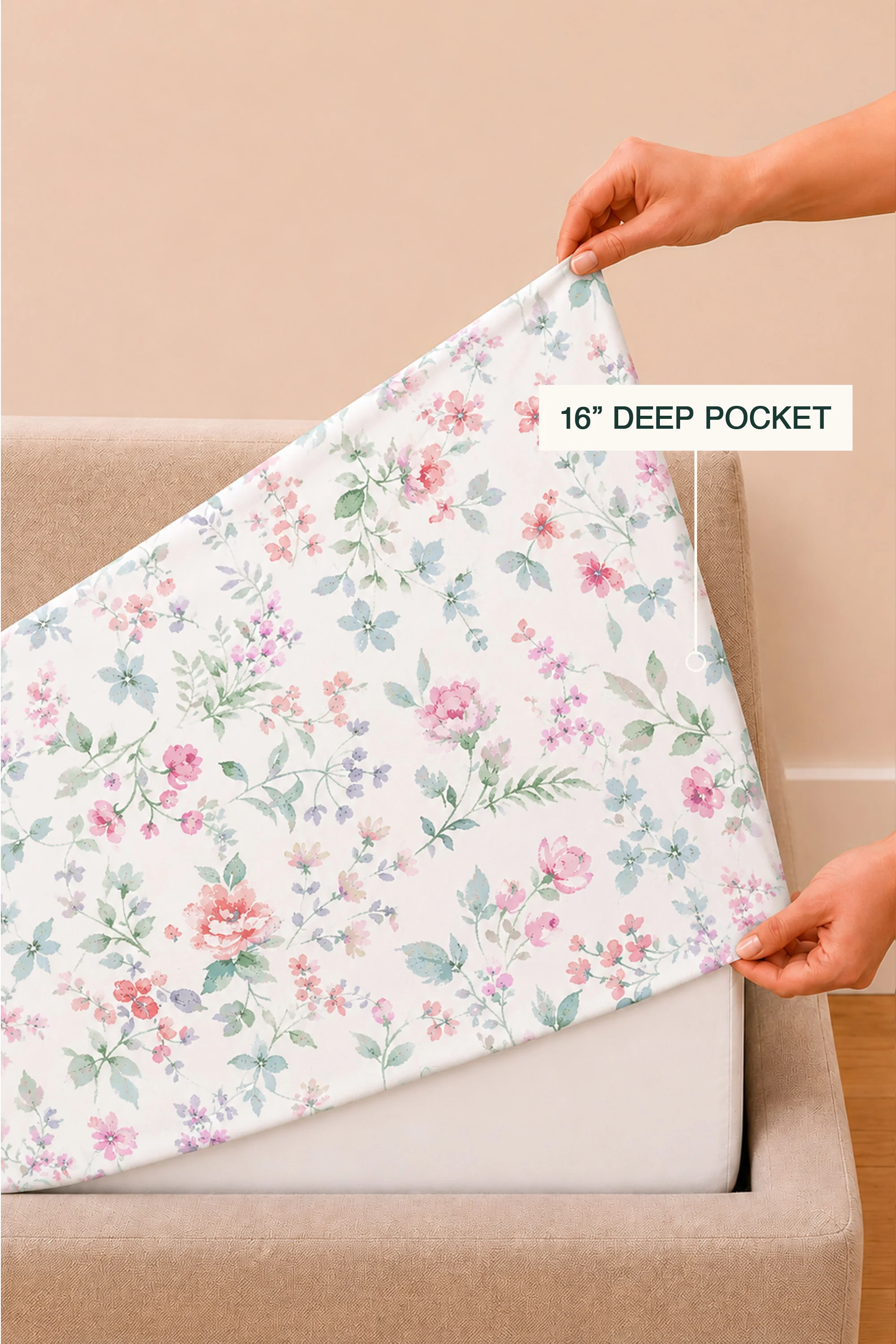 Dainty Vellum Sateen Bed Sheet Set - Image 7