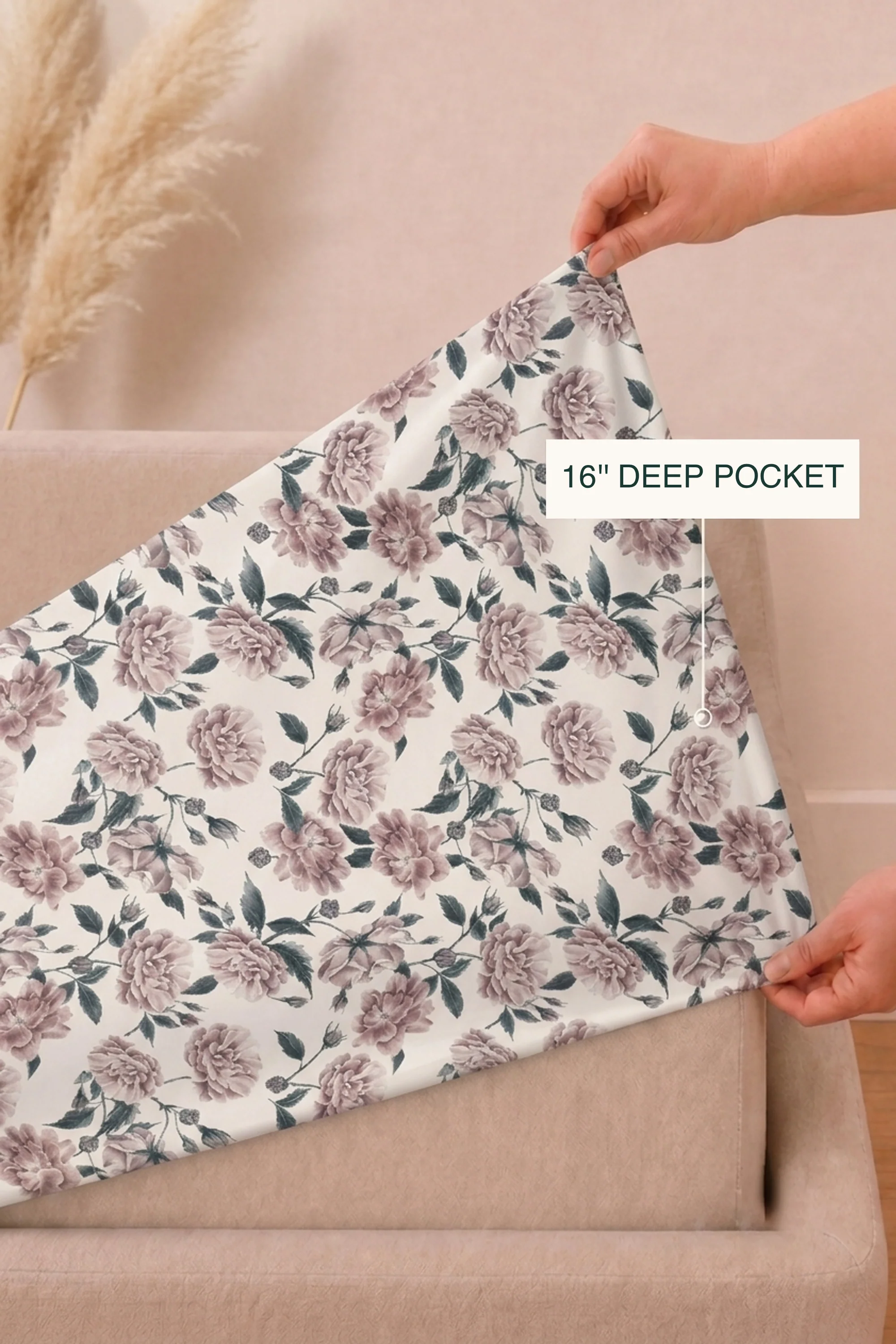 Dusk Bloom Sateen Bed Sheet Set - Image 7