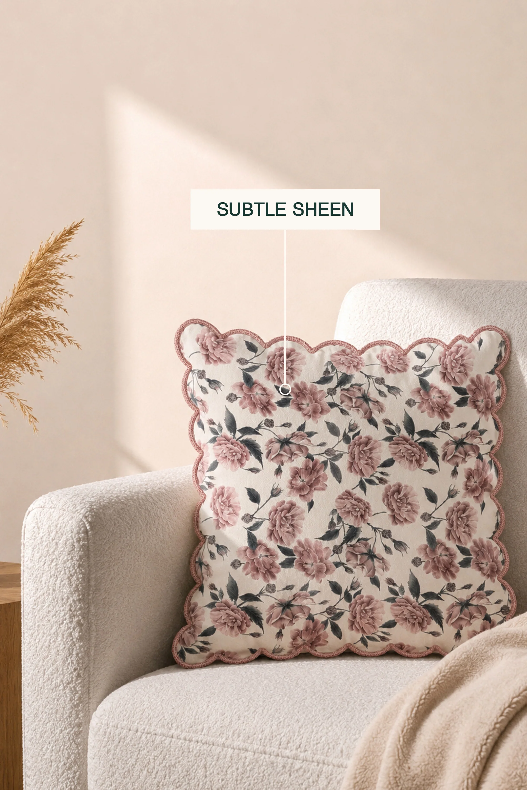 Dusk Bloom Sateen Cushion Cover - Image 4