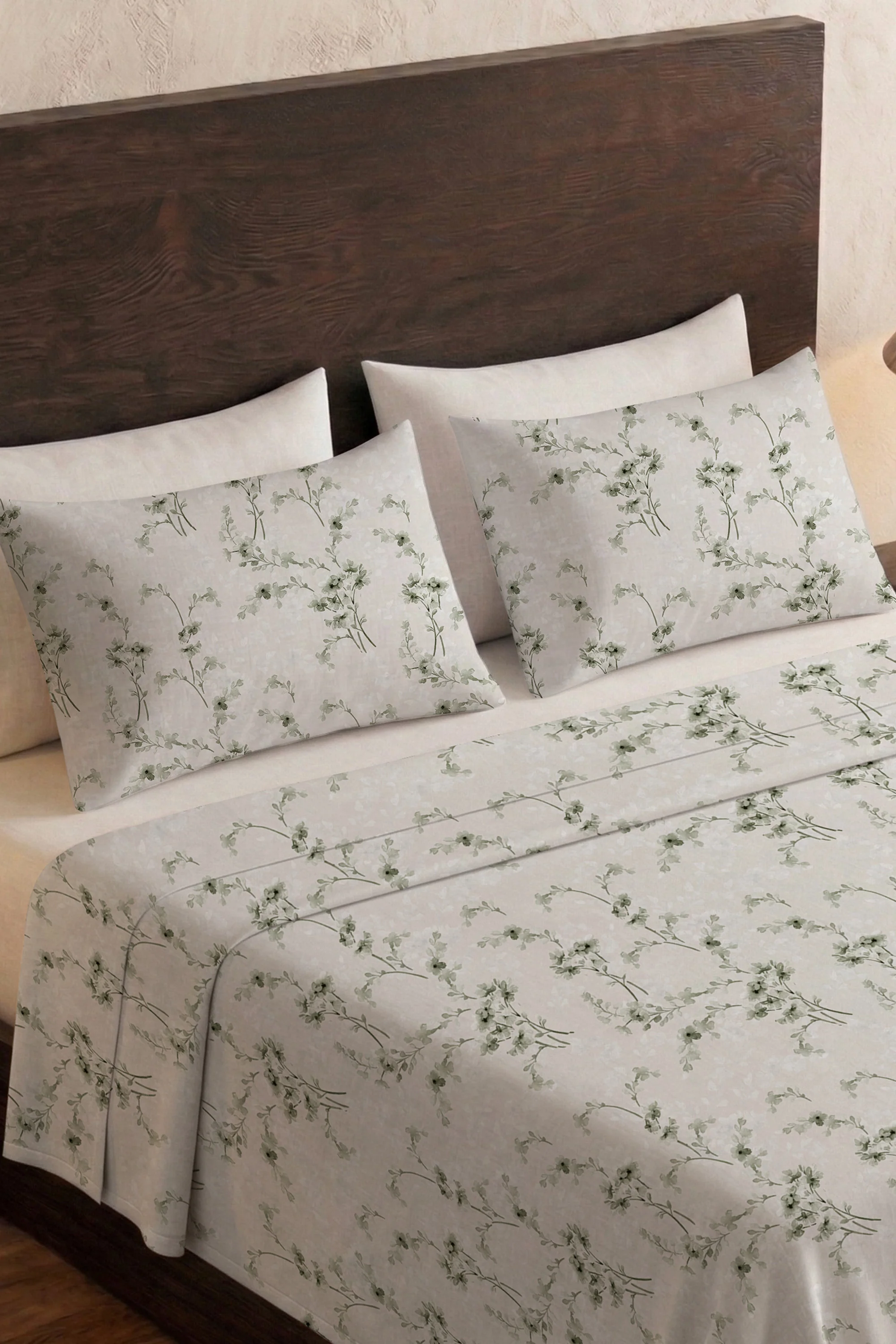 Emerald Oasis Percale Bed Sheet Set - Image 4
