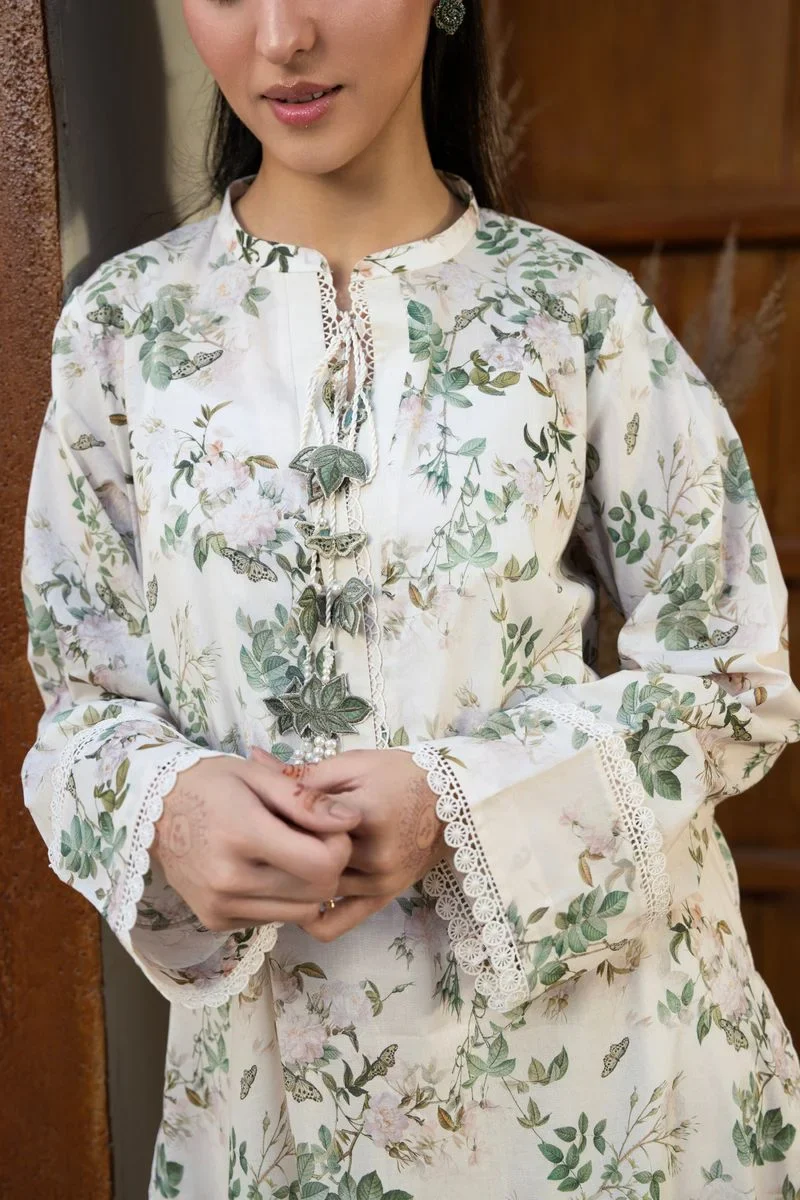 Feuille - Printed Lawn Suit - Image 4