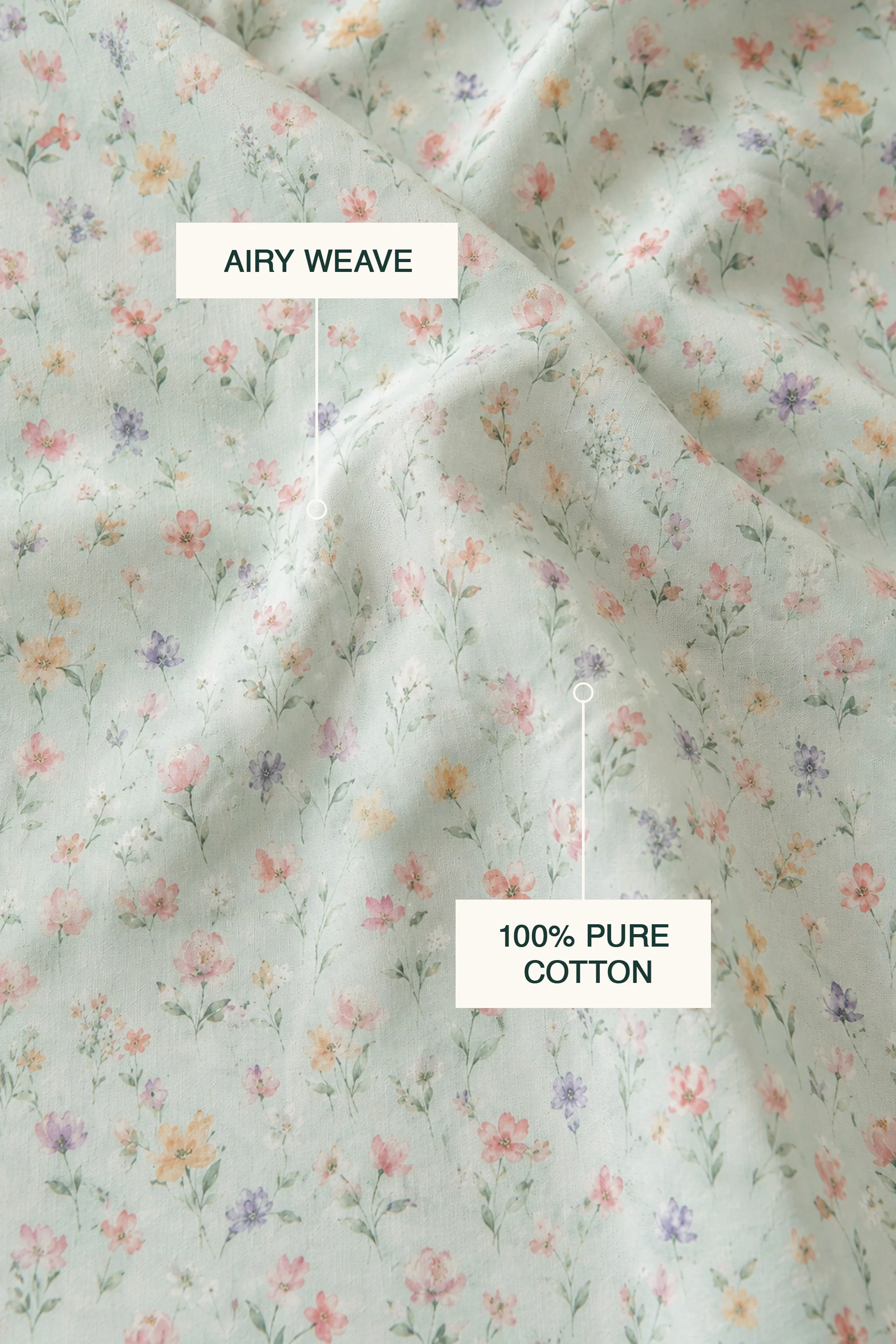 Floral Cipher Percale Cushion Cover - Image 3