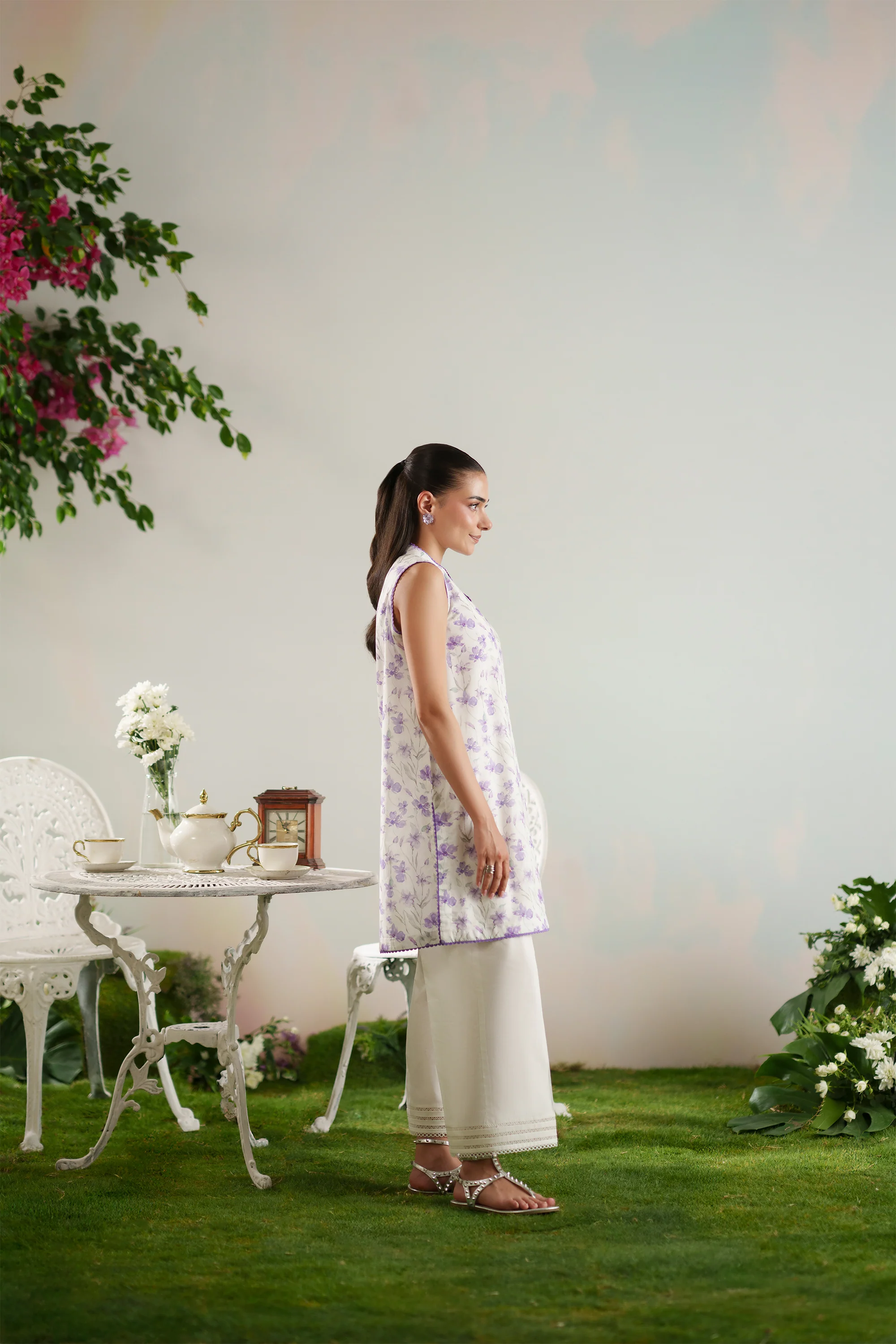 Floral Ink - Printed Lawn Suit - Image 3