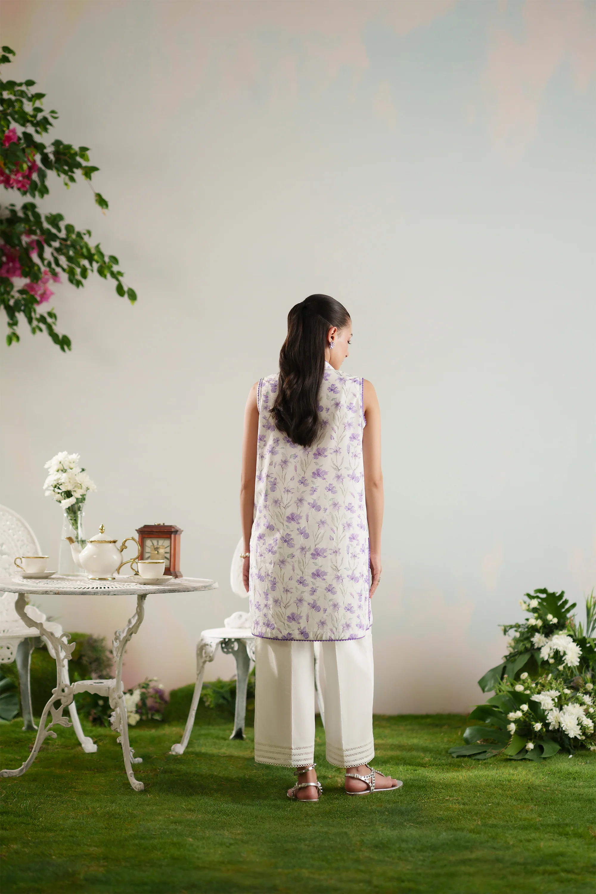 Floral Ink - Printed Lawn Suit - Image 4