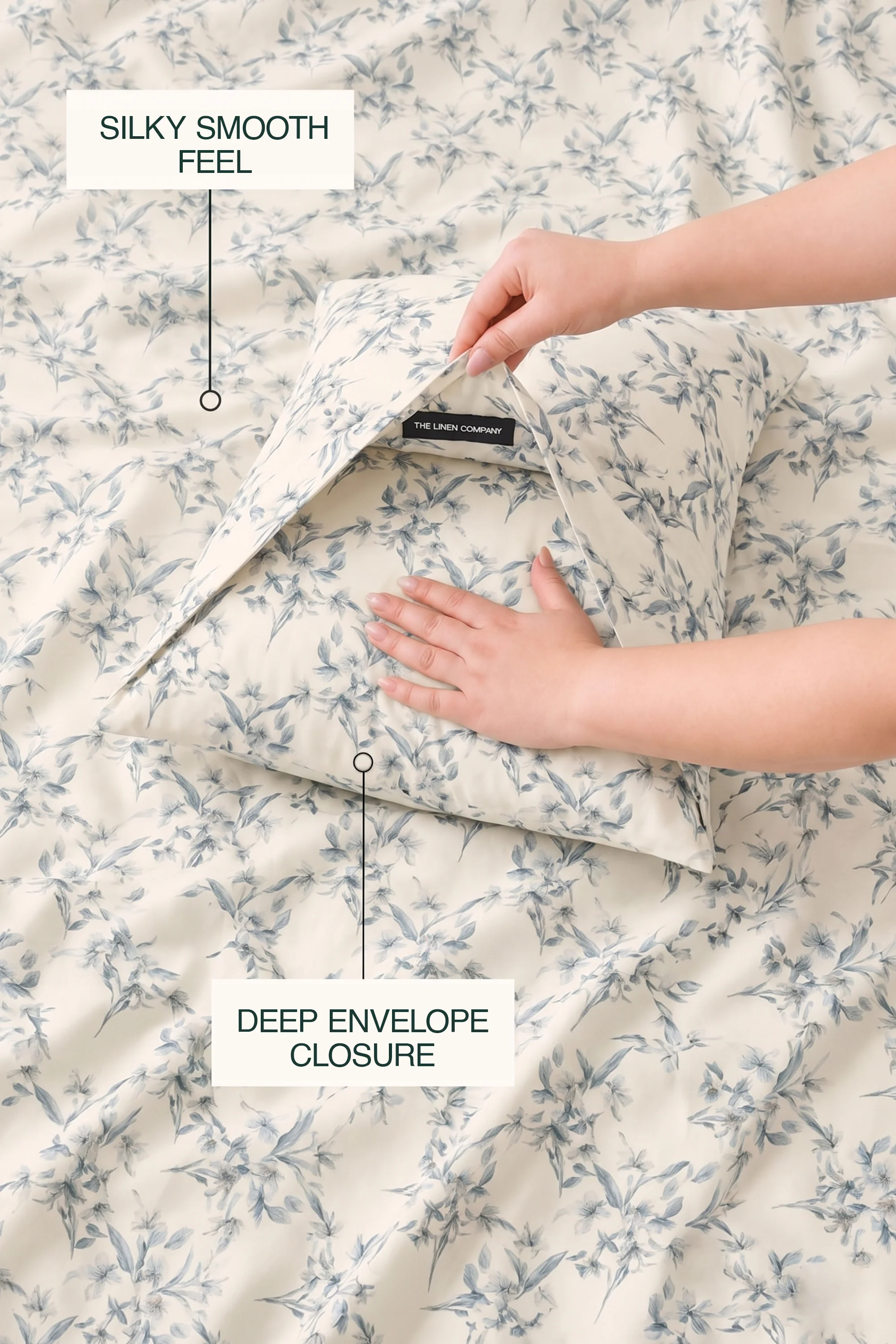Foraged Flora Sateen Bed Sheet Set - Image 3