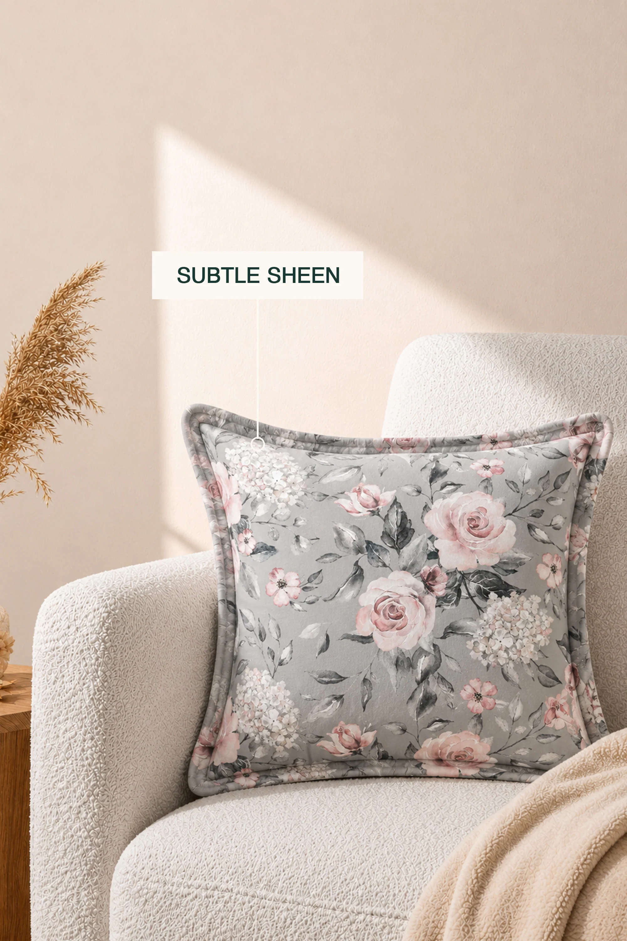 Grisaille Sateen Cushion Cover - Image 4