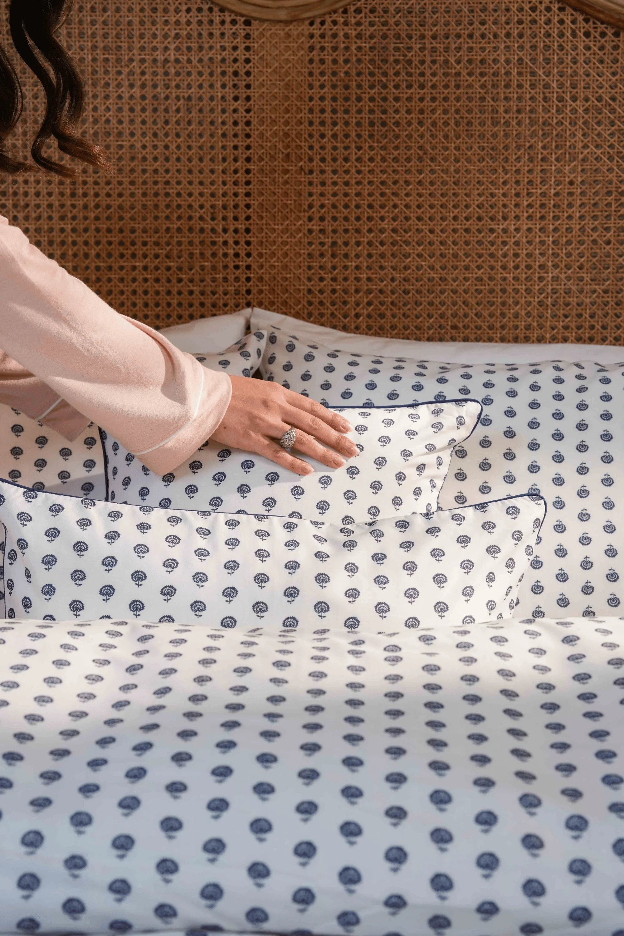Indigo Medallion Percale Pillows & Cushions - Image 5