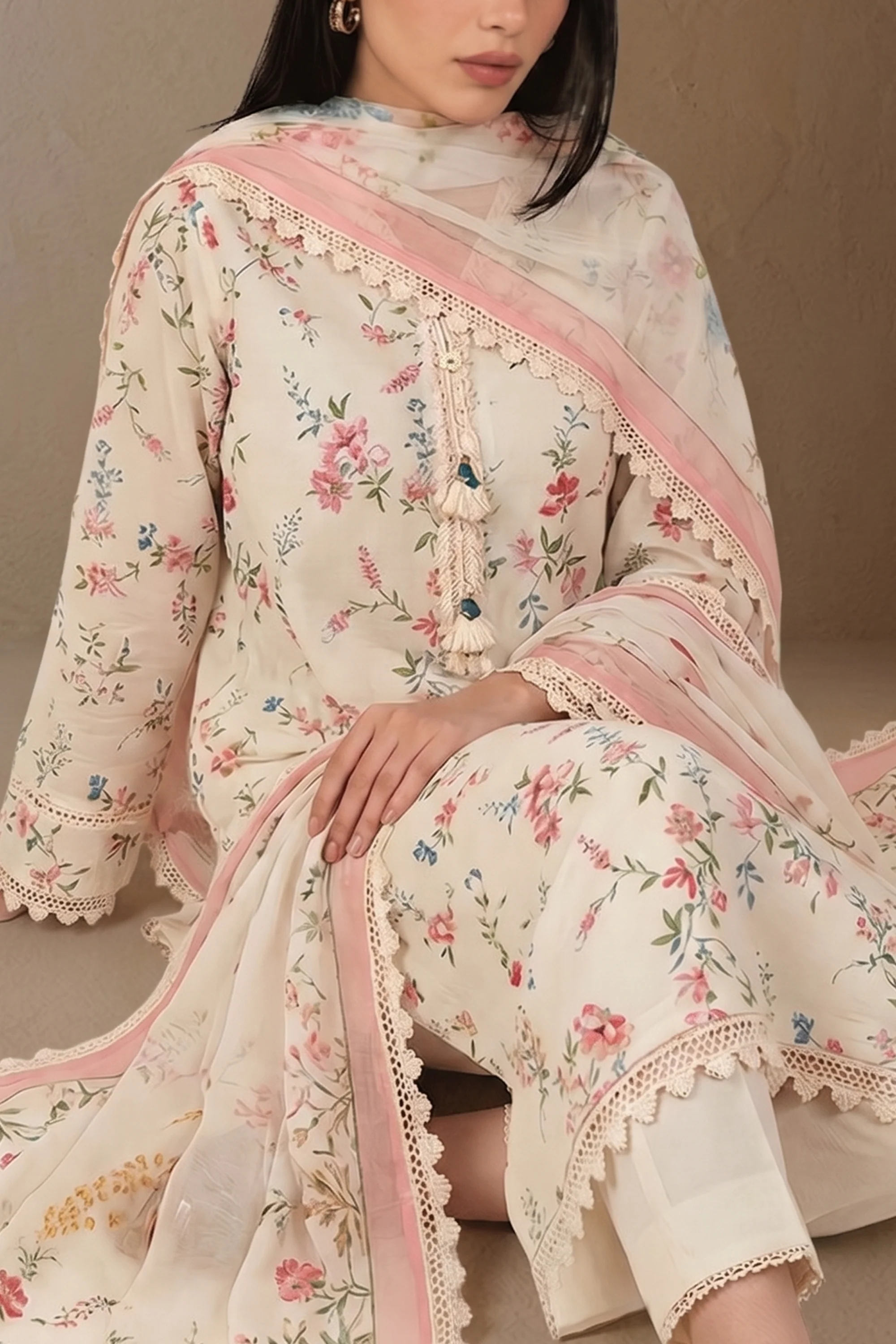 Jardin - Printed Lawn Suit - Image 4