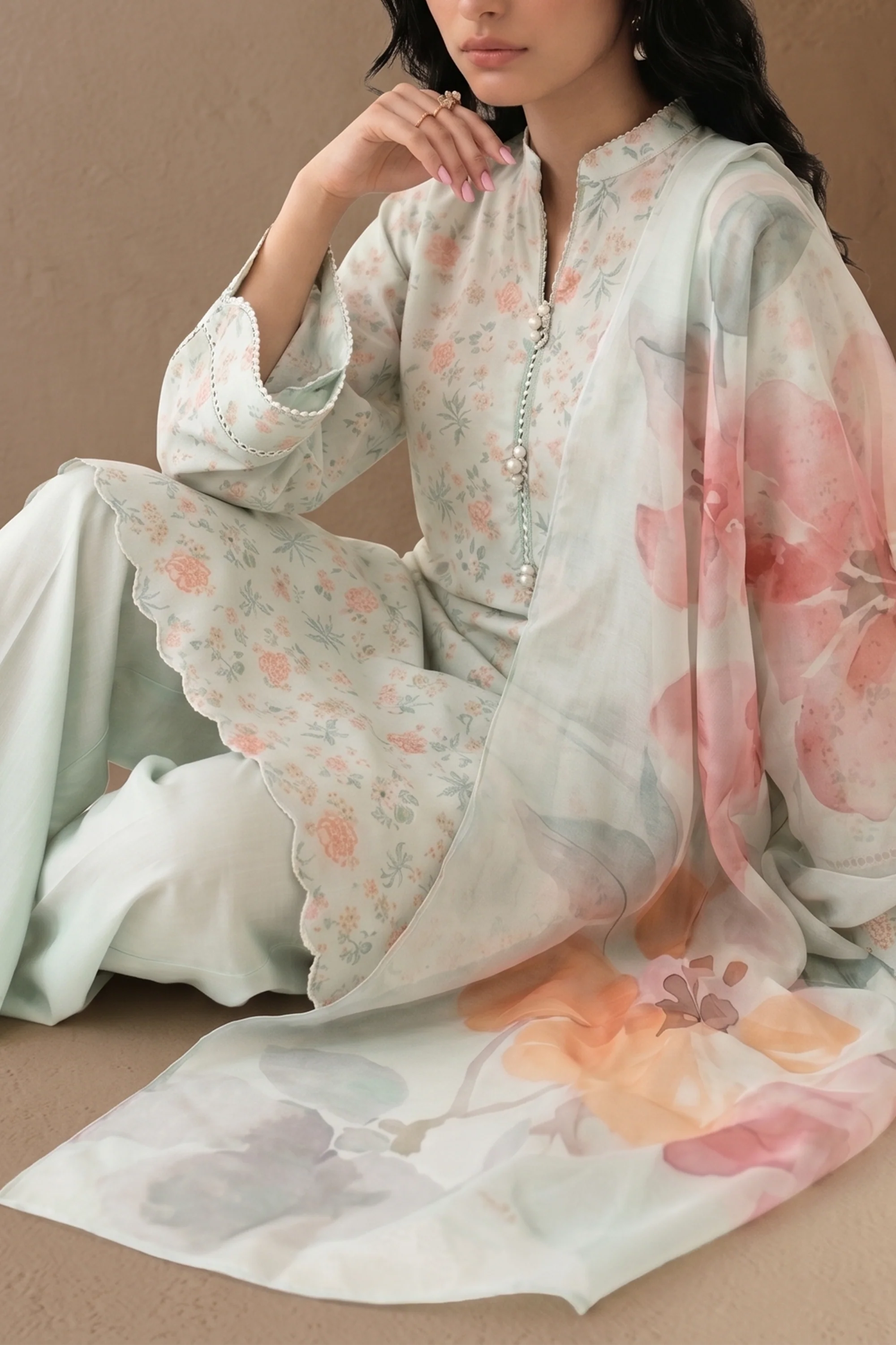 Mintscape - Printed Lawn Suit - Image 3
