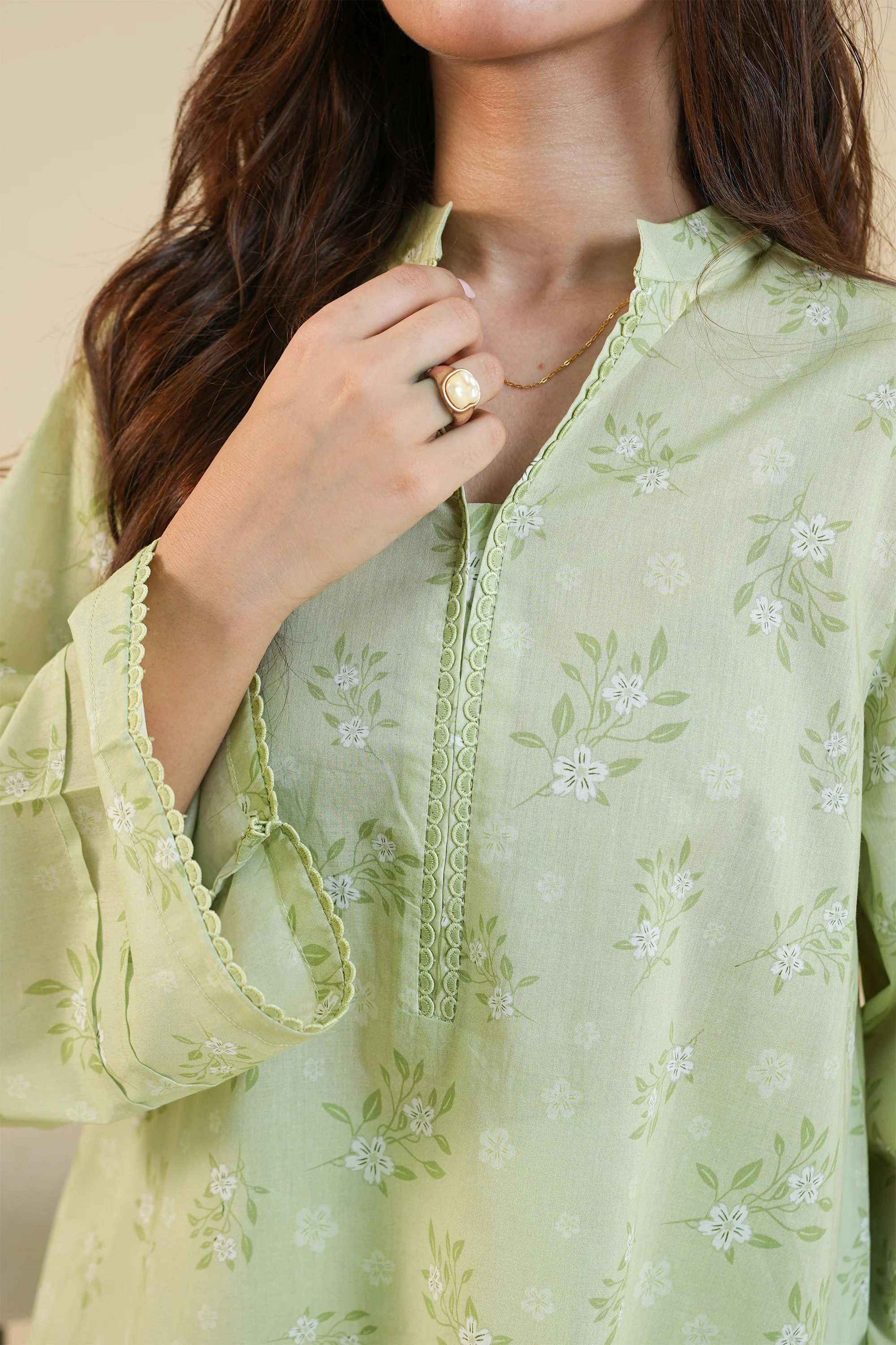 Moss Spring - Printed Lawn Suit - Image 4