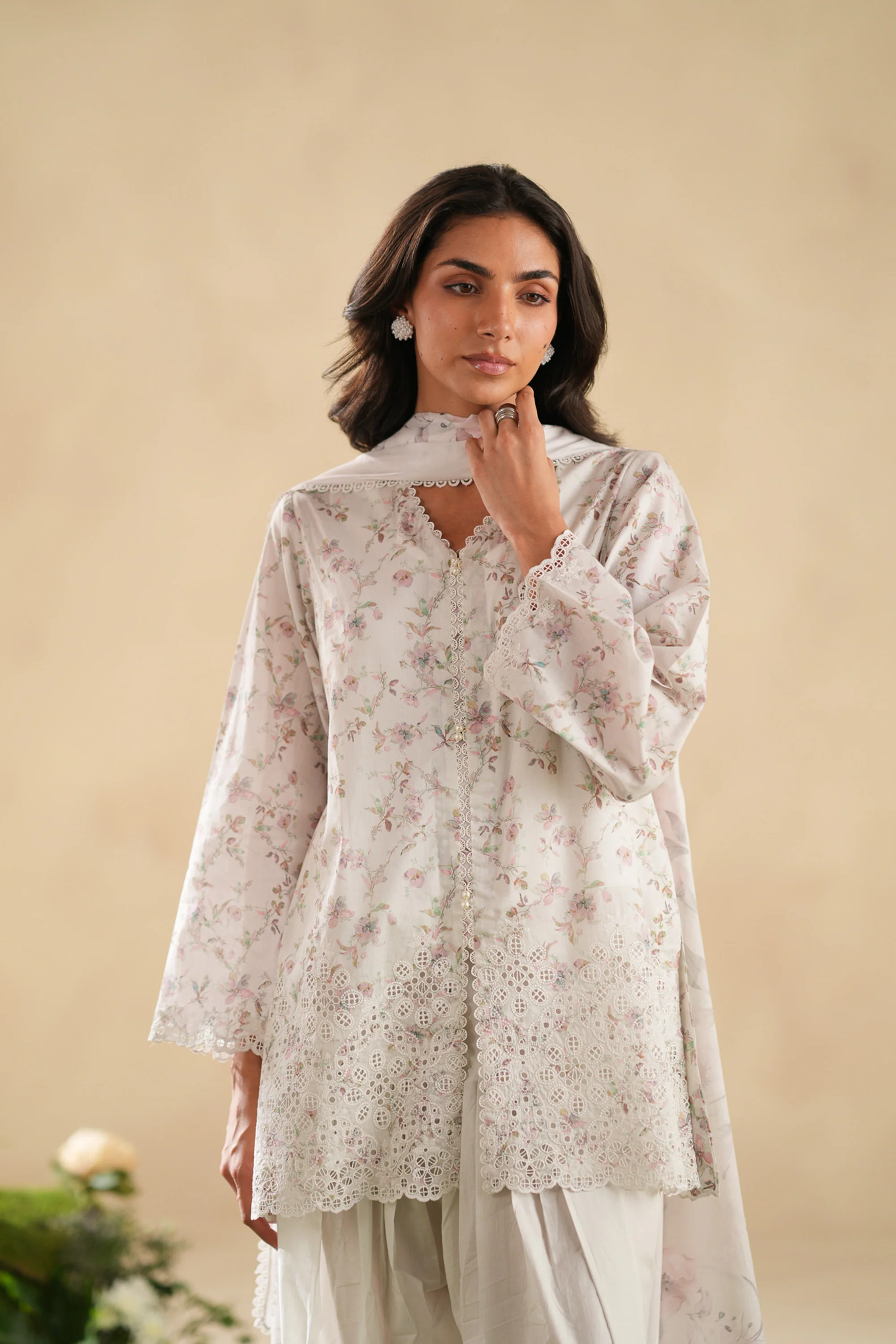 Rose Fleur - Embroidered Lawn Suit - Image 3