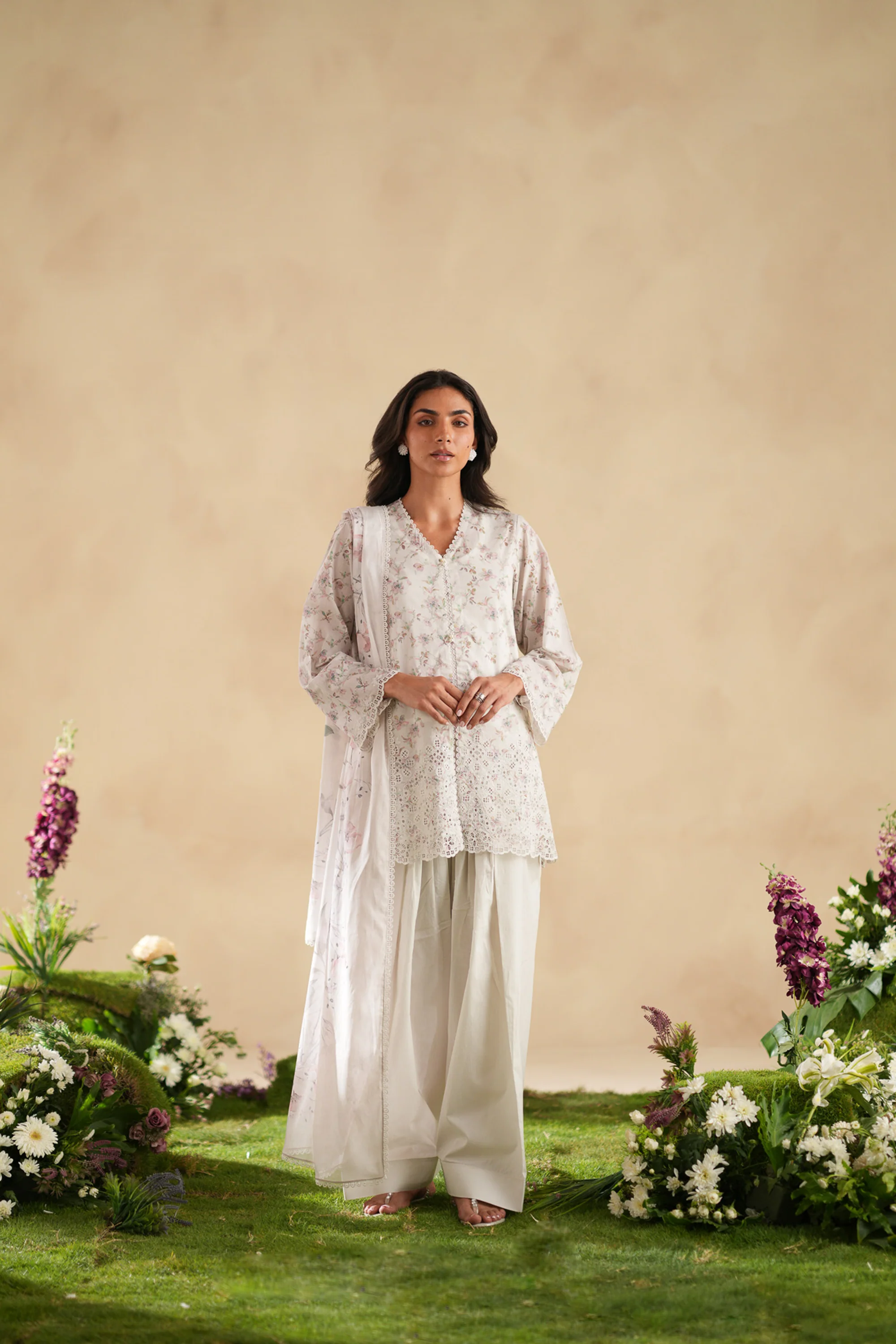 Rose Fleur - Embroidered Lawn Suit - Image 5