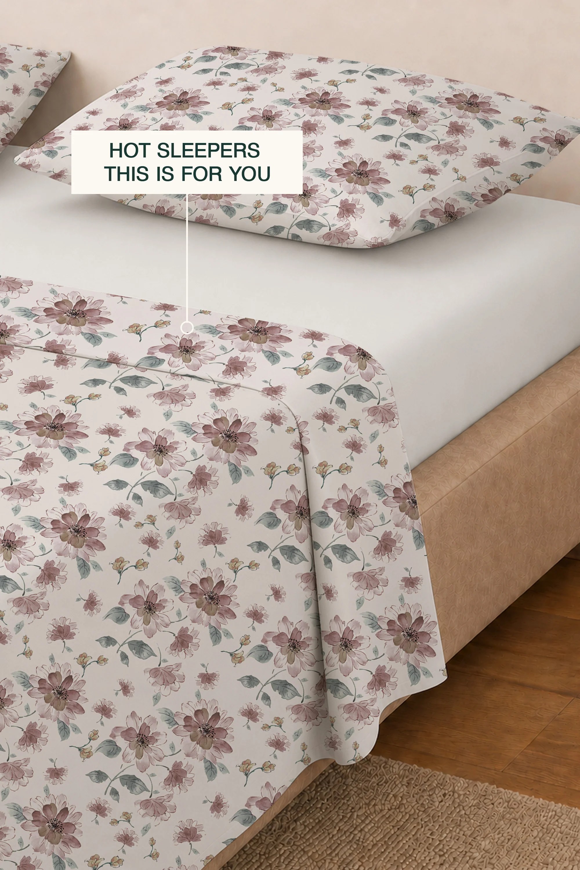 Sienna Orchid Percale Bed Sheet Set - Image 2