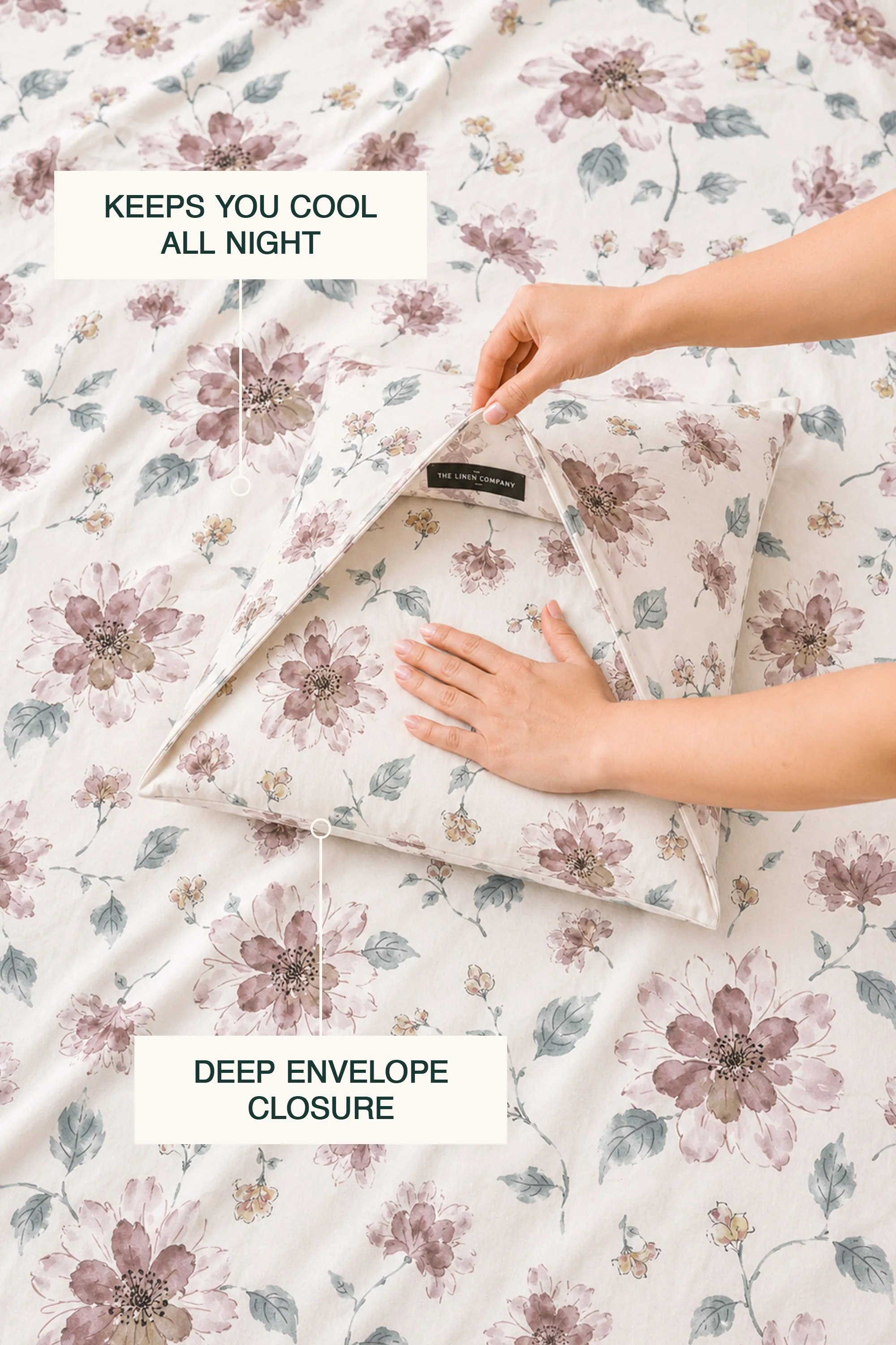 Sienna Orchid Percale Bed Sheet Set - Image 3