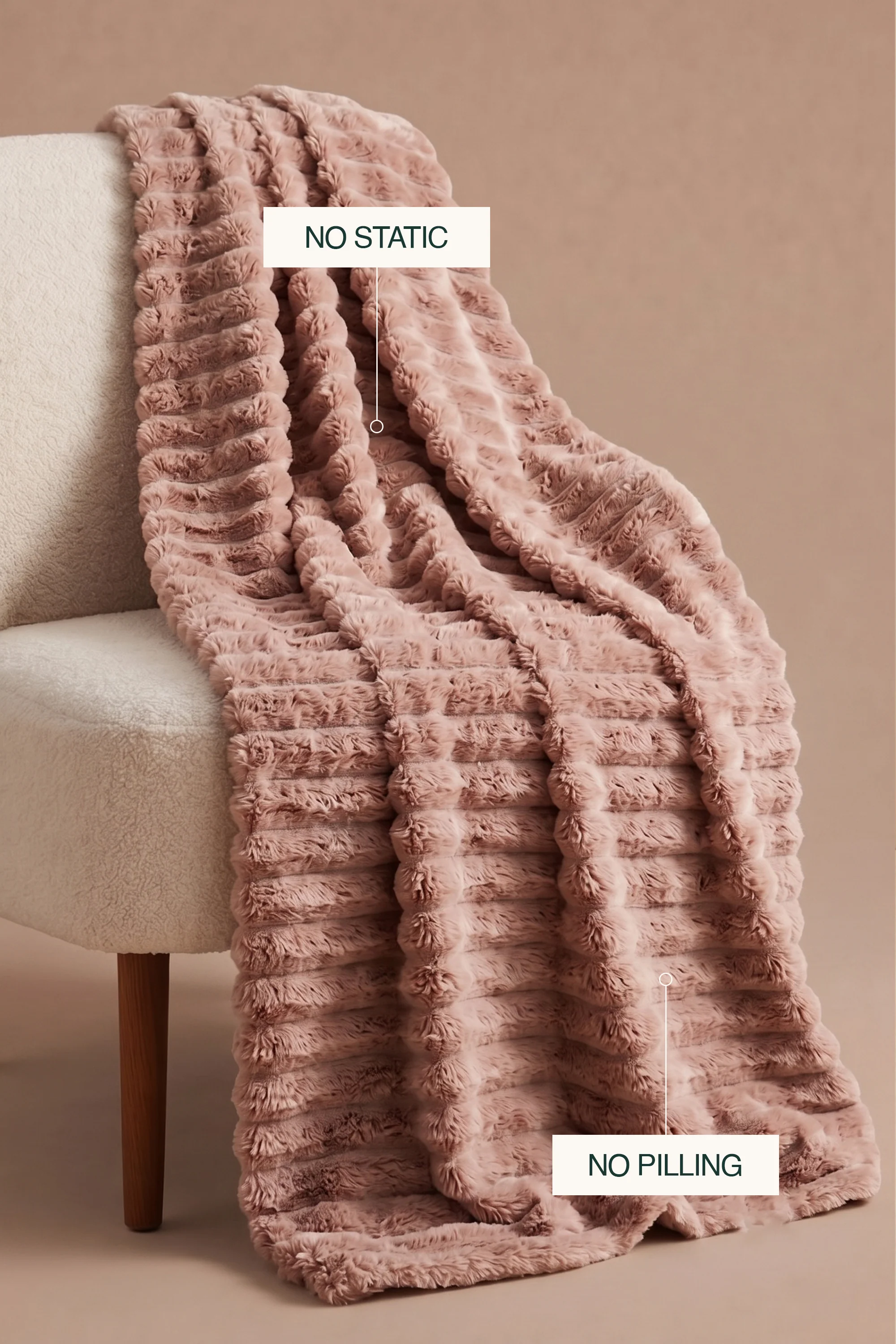 Striped Microfiber Plush Blankets - Image 14