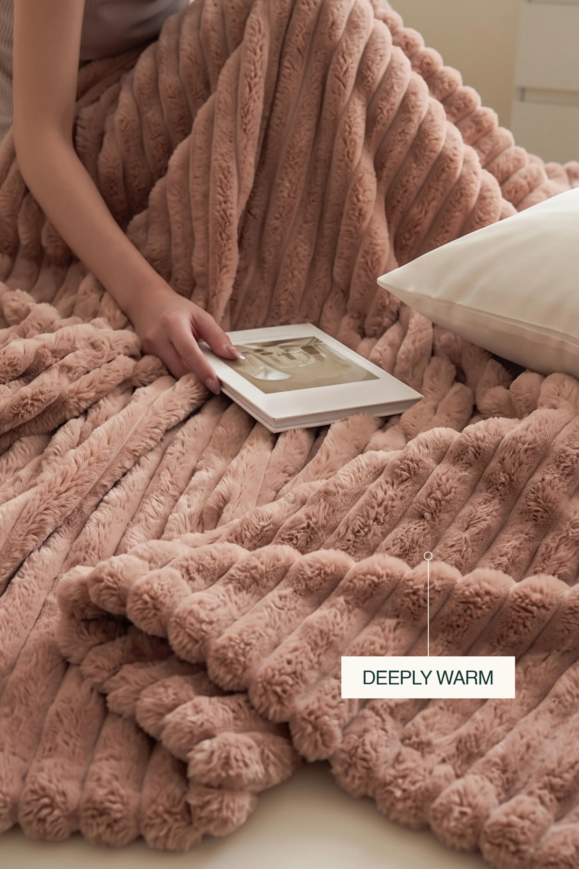 Striped Microfiber Plush Blankets - Image 18