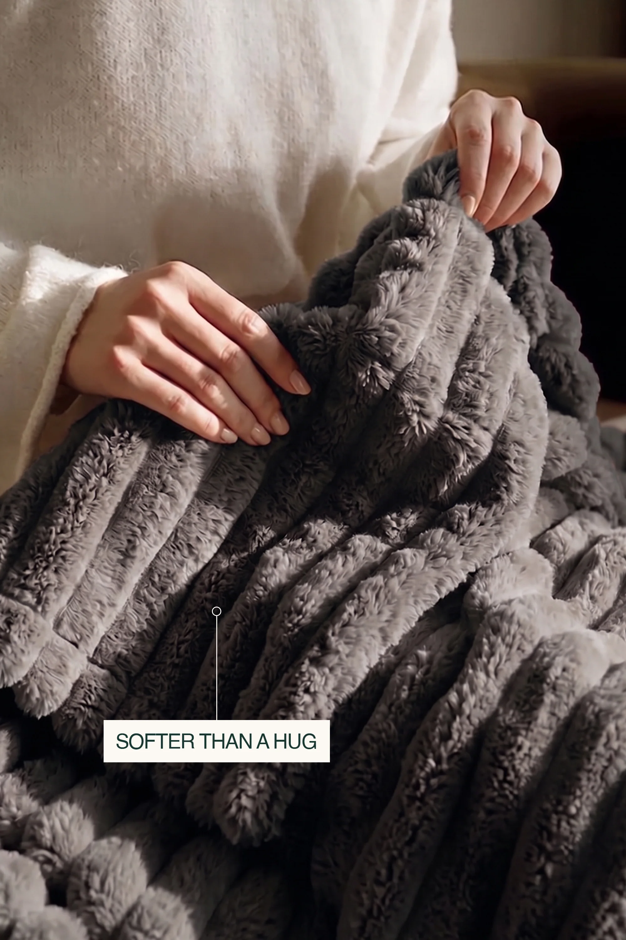 Striped Microfiber Plush Blankets - Image 3