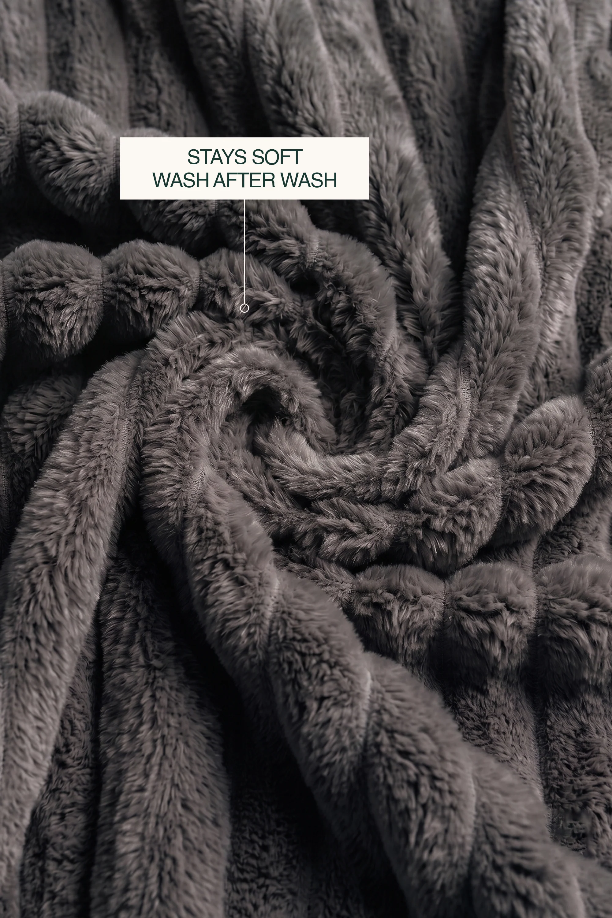 Striped Microfiber Plush Blankets - Image 5