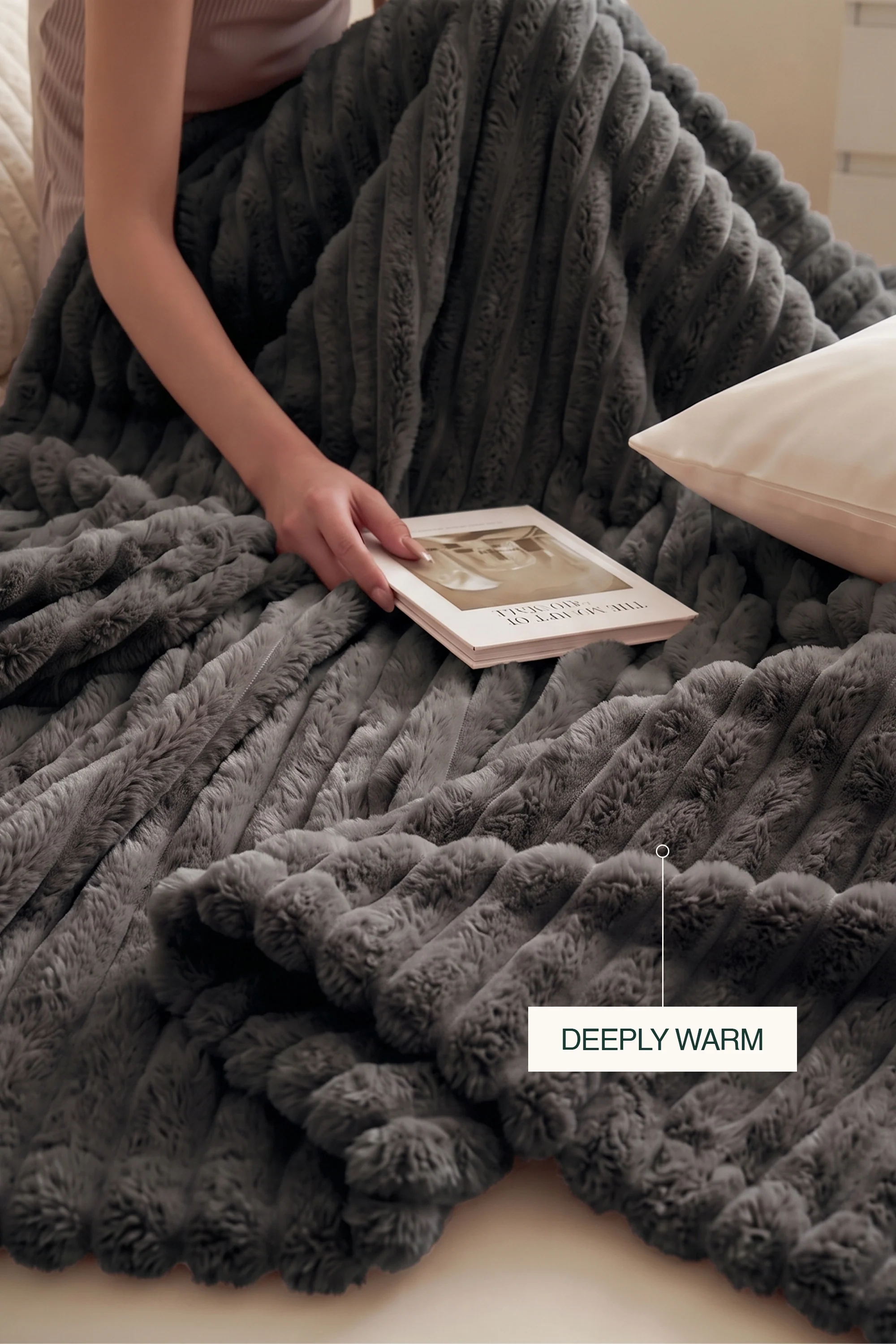 Striped Microfiber Plush Blankets - Image 6