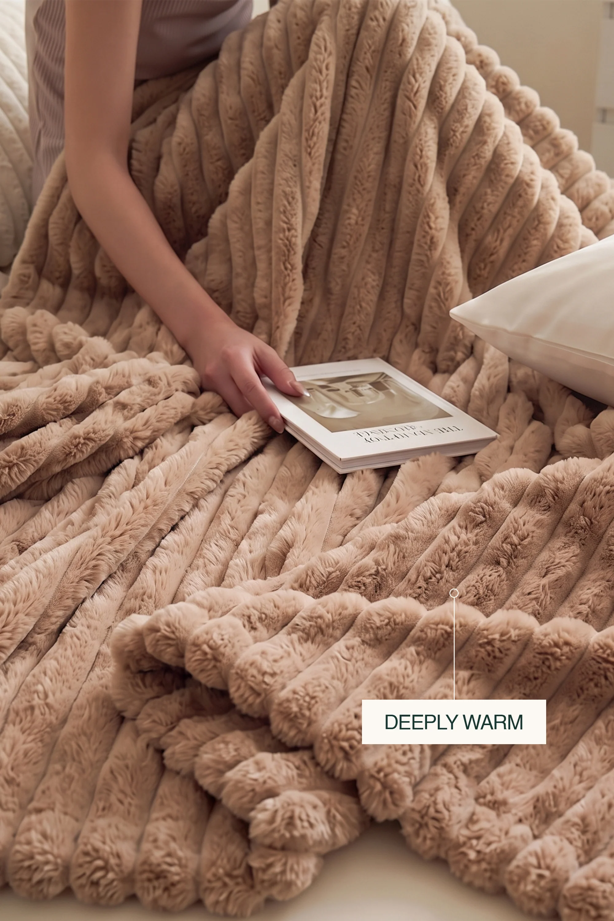 Striped Microfiber Plush Blankets - Image 8