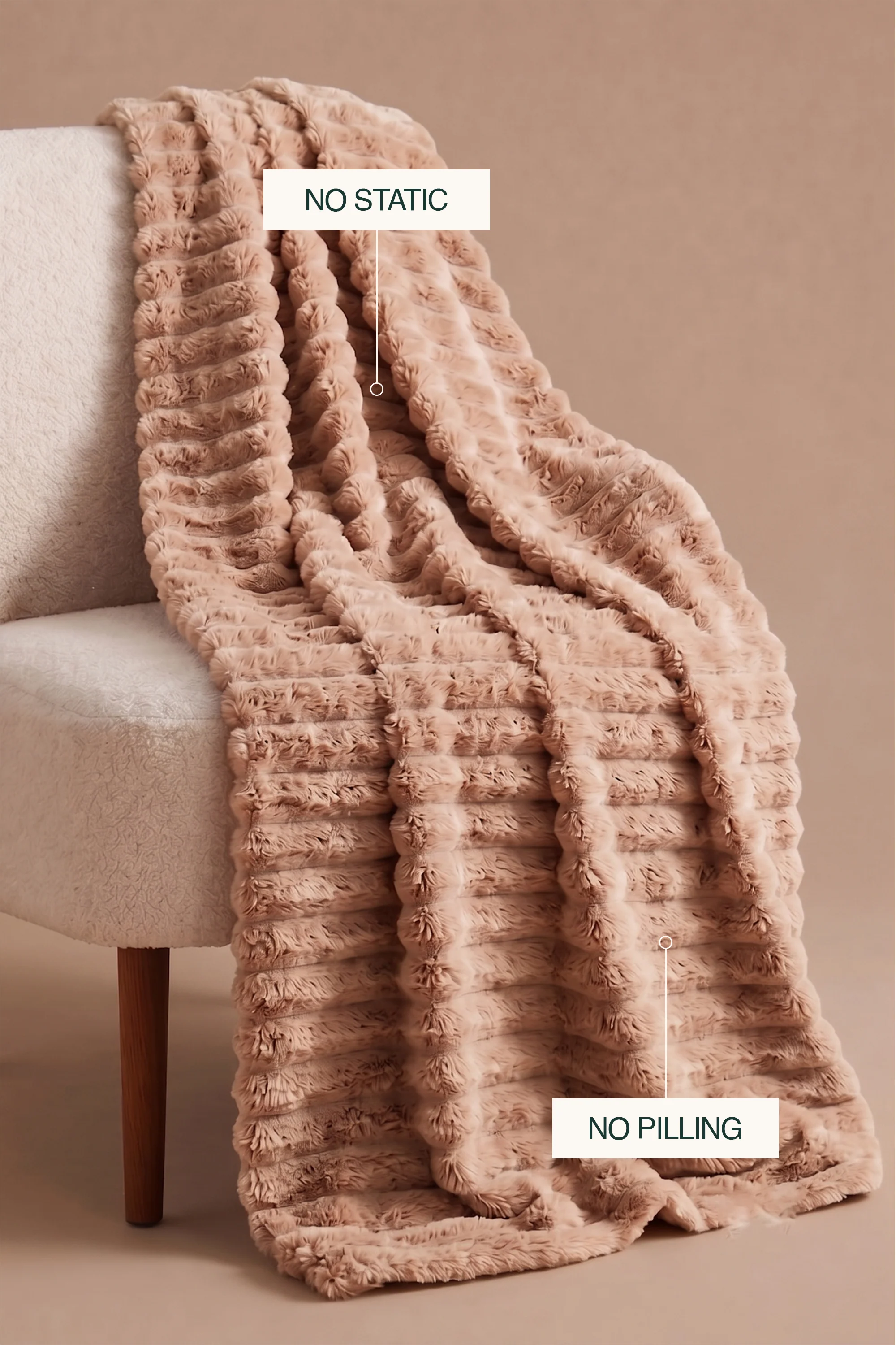 Striped Microfiber Plush Blankets - Image 9