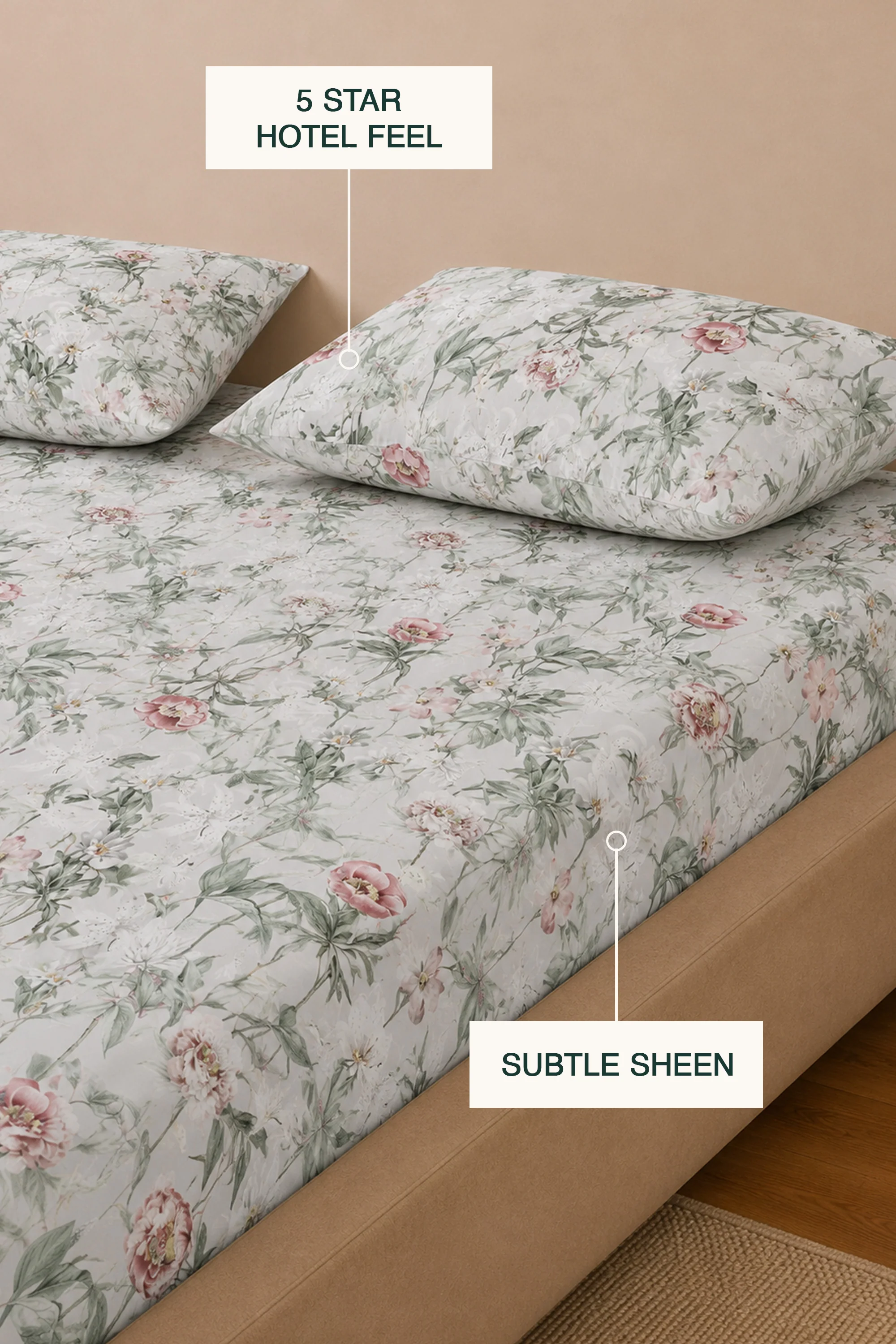 Summer Mirage Sateen Bed Sheet Set - Image 6