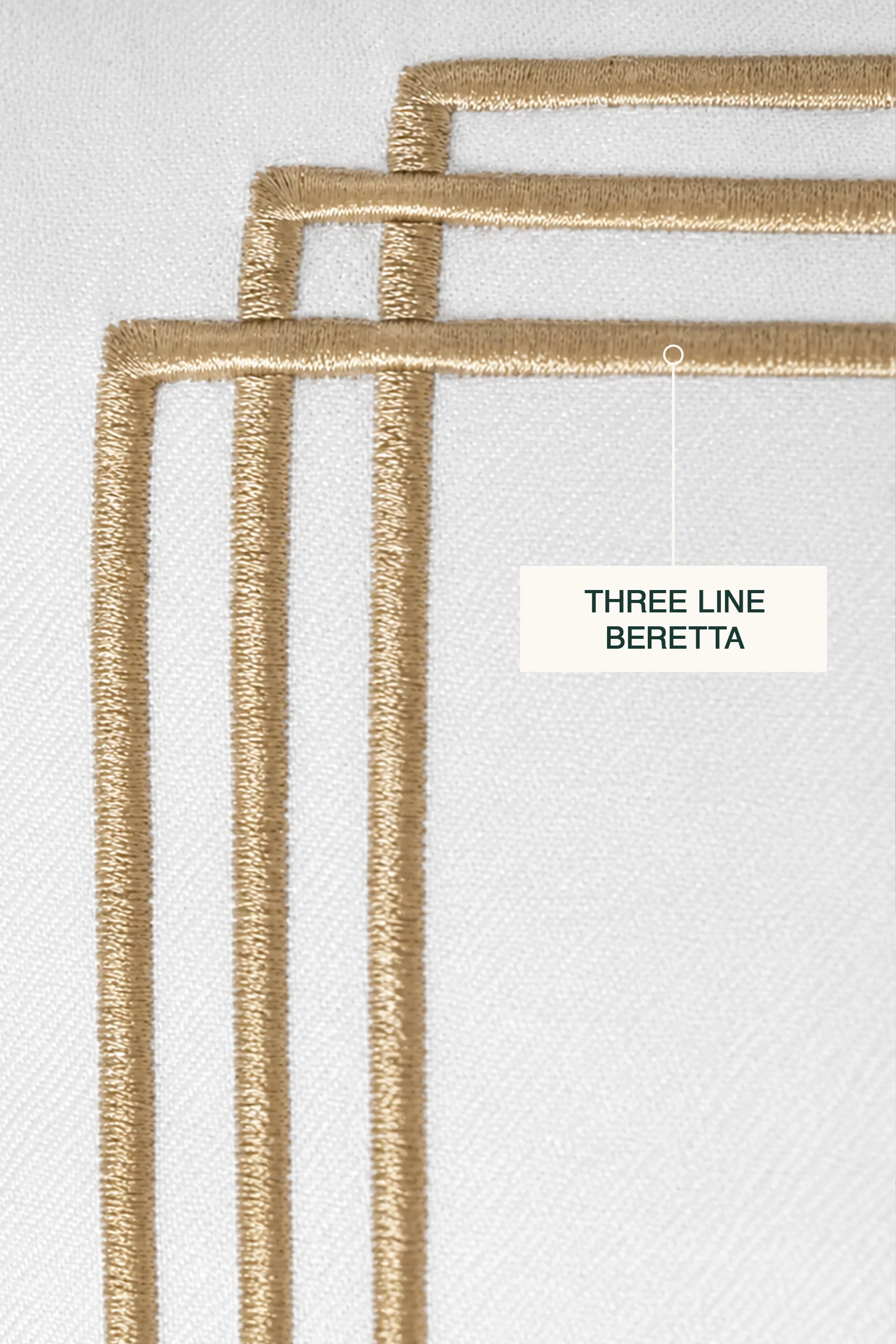 T1000 Luxe White Duvet Cover Set With 3 Line Gold Baretta - Image 5