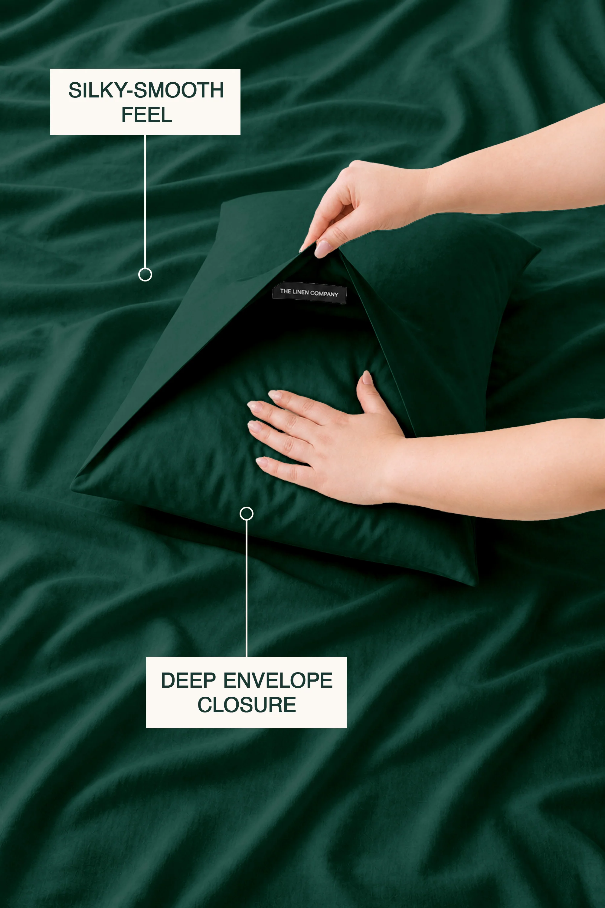 T200 Emerald Green Bed Sheet Set - Image 3