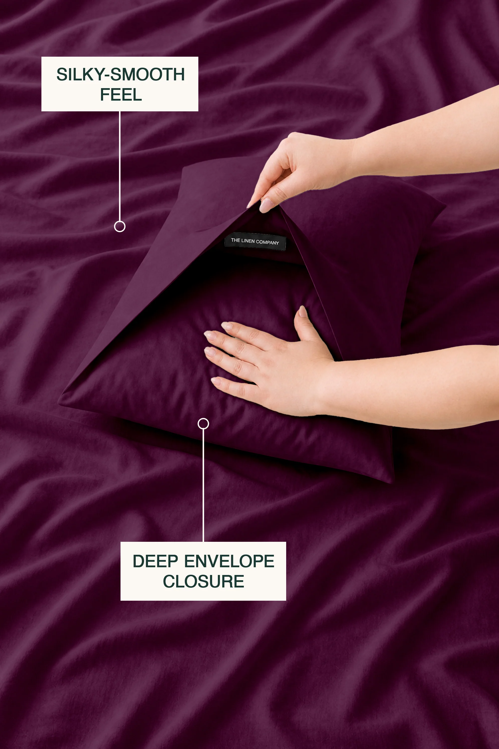 T200 Plum Duvet Cover Set - Image 3