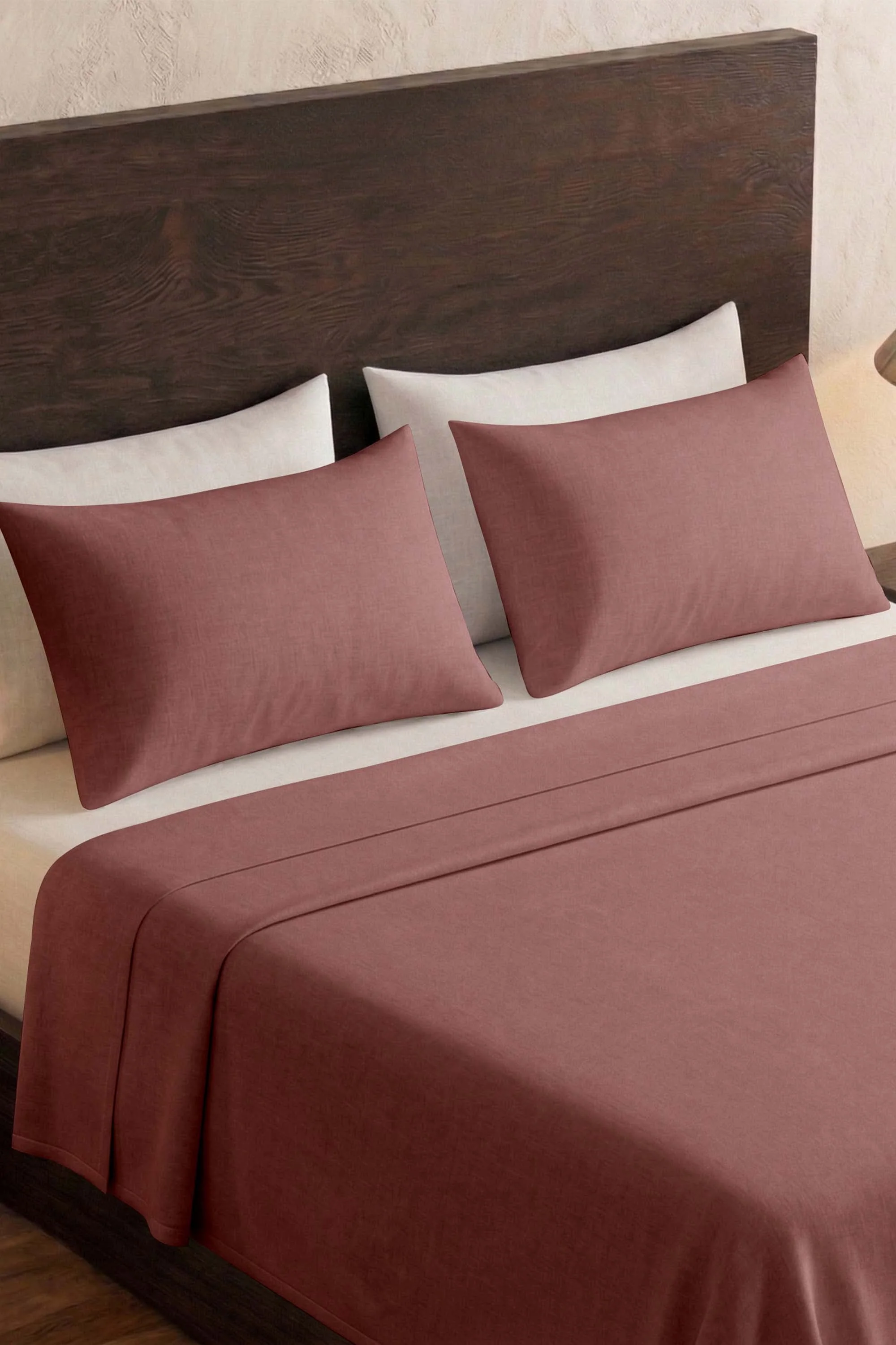 T300 Luxe Rose Pink Bed Sheet Set - Image 2