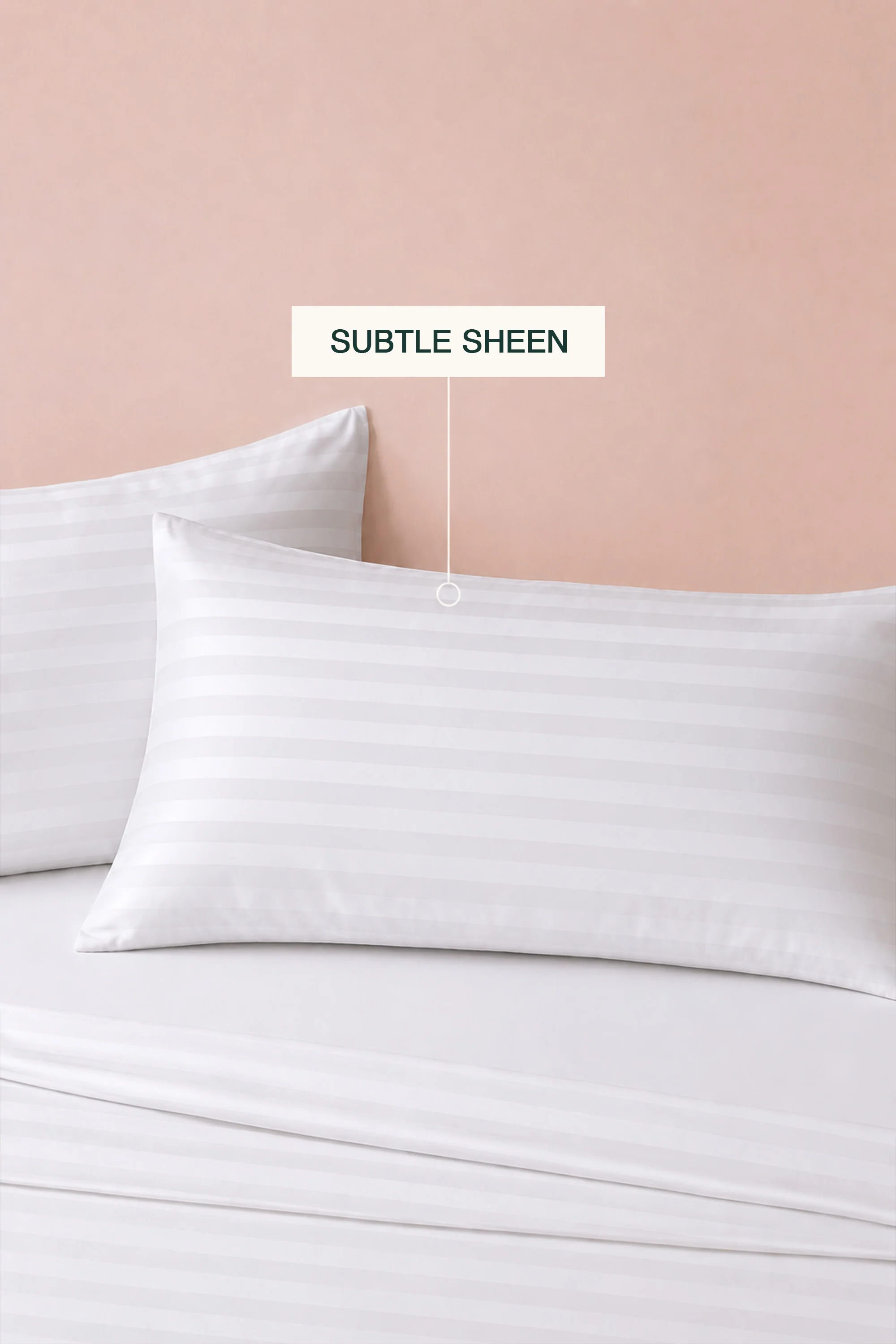T300 Luxe White Striped Bed Sheet Set - Image 3