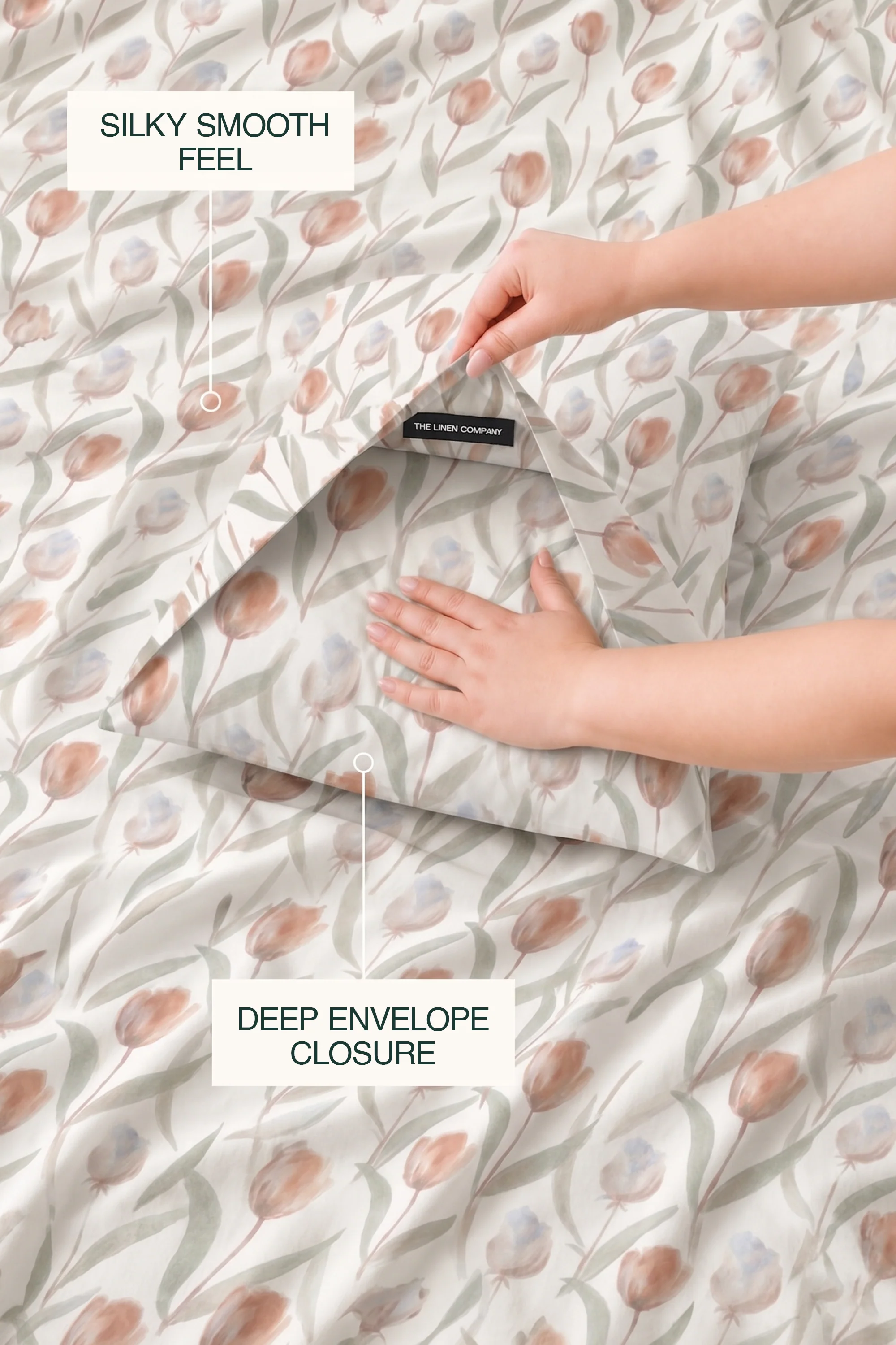 Tulip Tepal Sateen Bed Sheet Set - Image 3