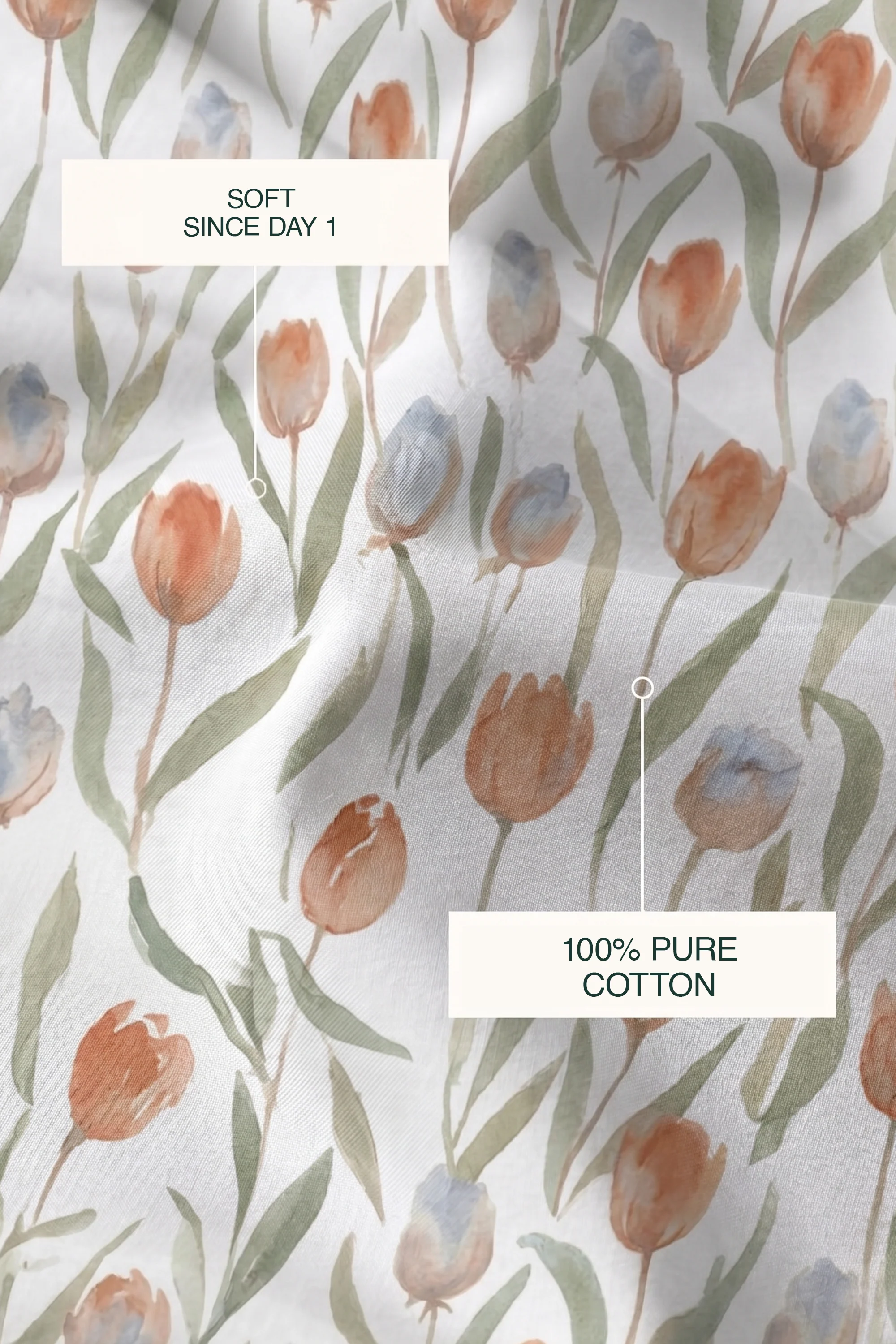 Tulip Tepal Sateen Cushion Cover - Image 3
